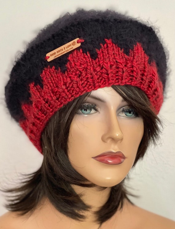 Hand Knits 2 Love Slouch Beanie Gat Beret Cap Fair-isle 