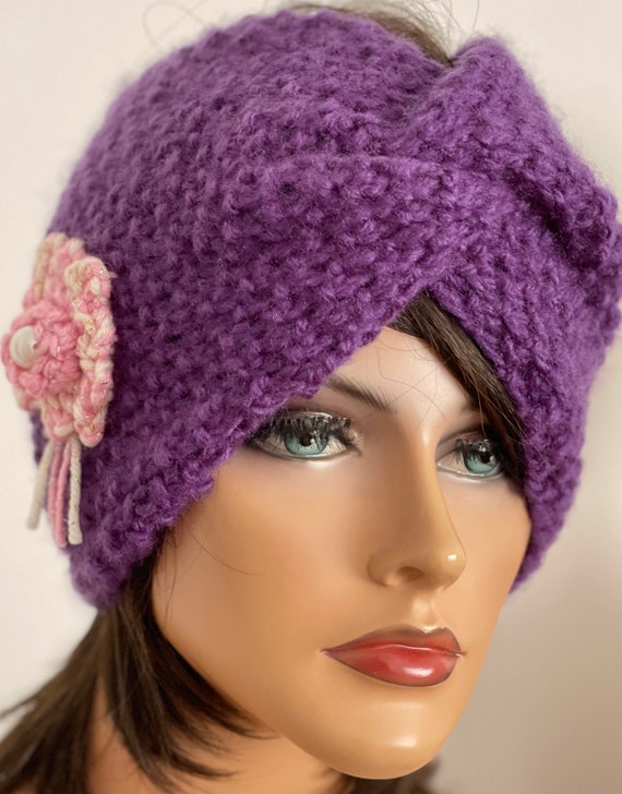 Hand Knits 2 Love Bandana Headband Ear-covers Turban Flower  display picture 2