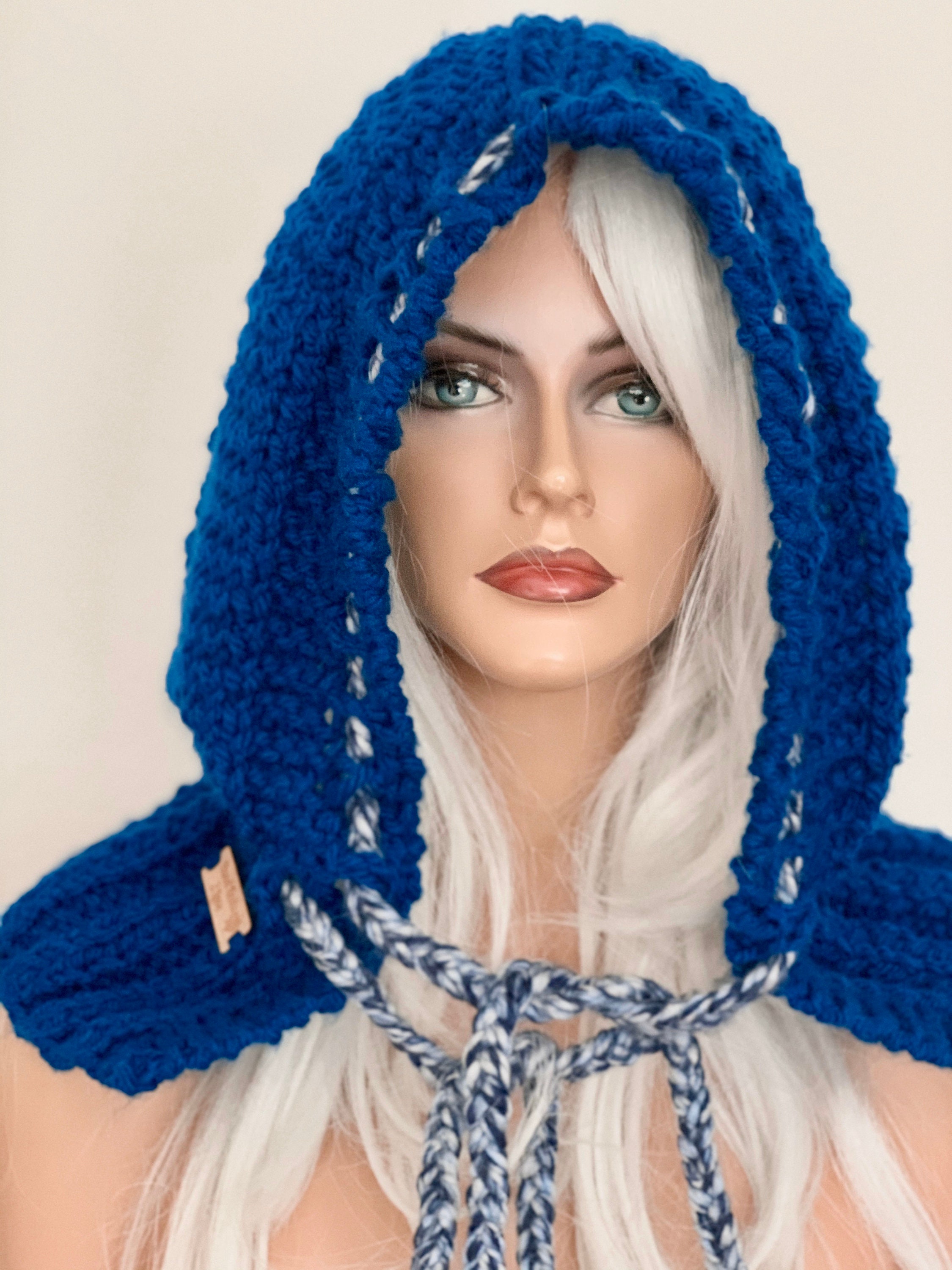Hand Knits 2 Love Hoodie Cowl Hat Neckwarmer Slouch Beanie  display picture 1