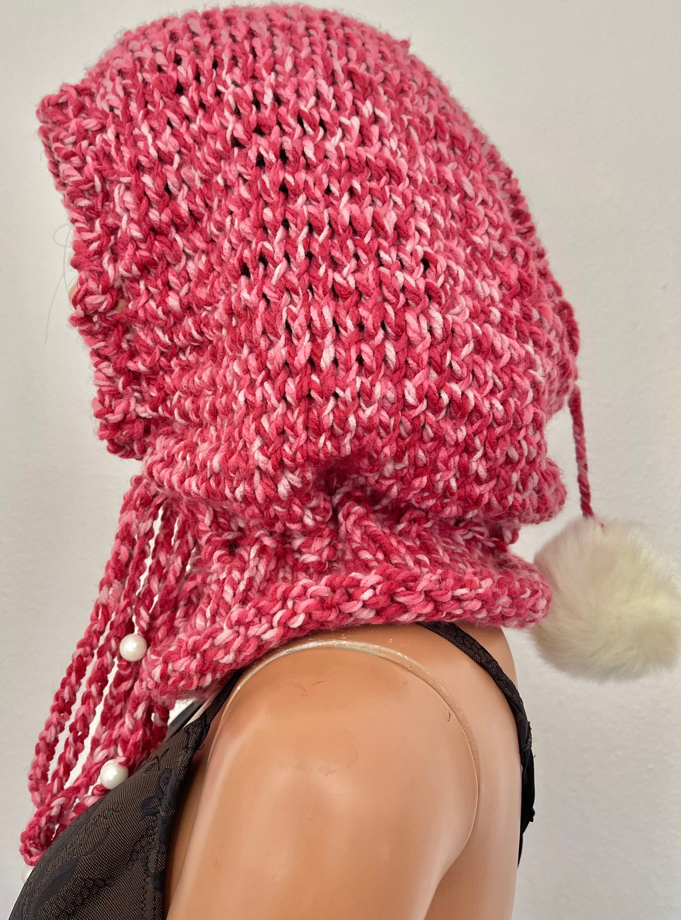 Hand Knits 2 Love Hoodie Hat Cowl Neck-warmer Cap Beanie 