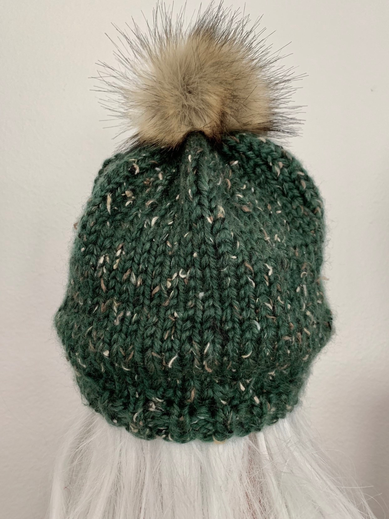Hand a Knits 2 Love Beanie Hat Army Green Fashion Hand Knits 2 Love Beanie Hat Cap Camouflage Army Green Tweed  main image 2
