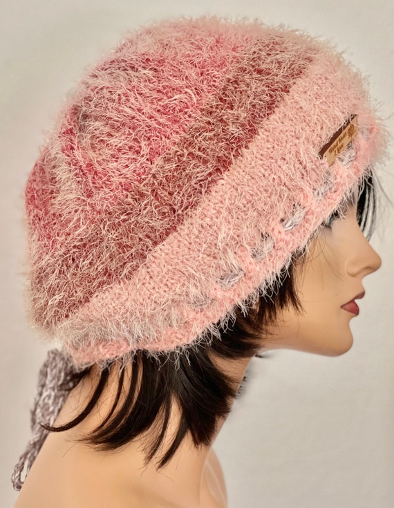 Hand Knits 2 Love Slouch Hat Beanie Cap Beret Tam Coral  display picture 2