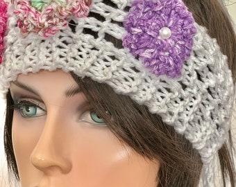 Hand Knits 2 Love Cotton Bandana Headband Cap Scarf Floral  display picture 3