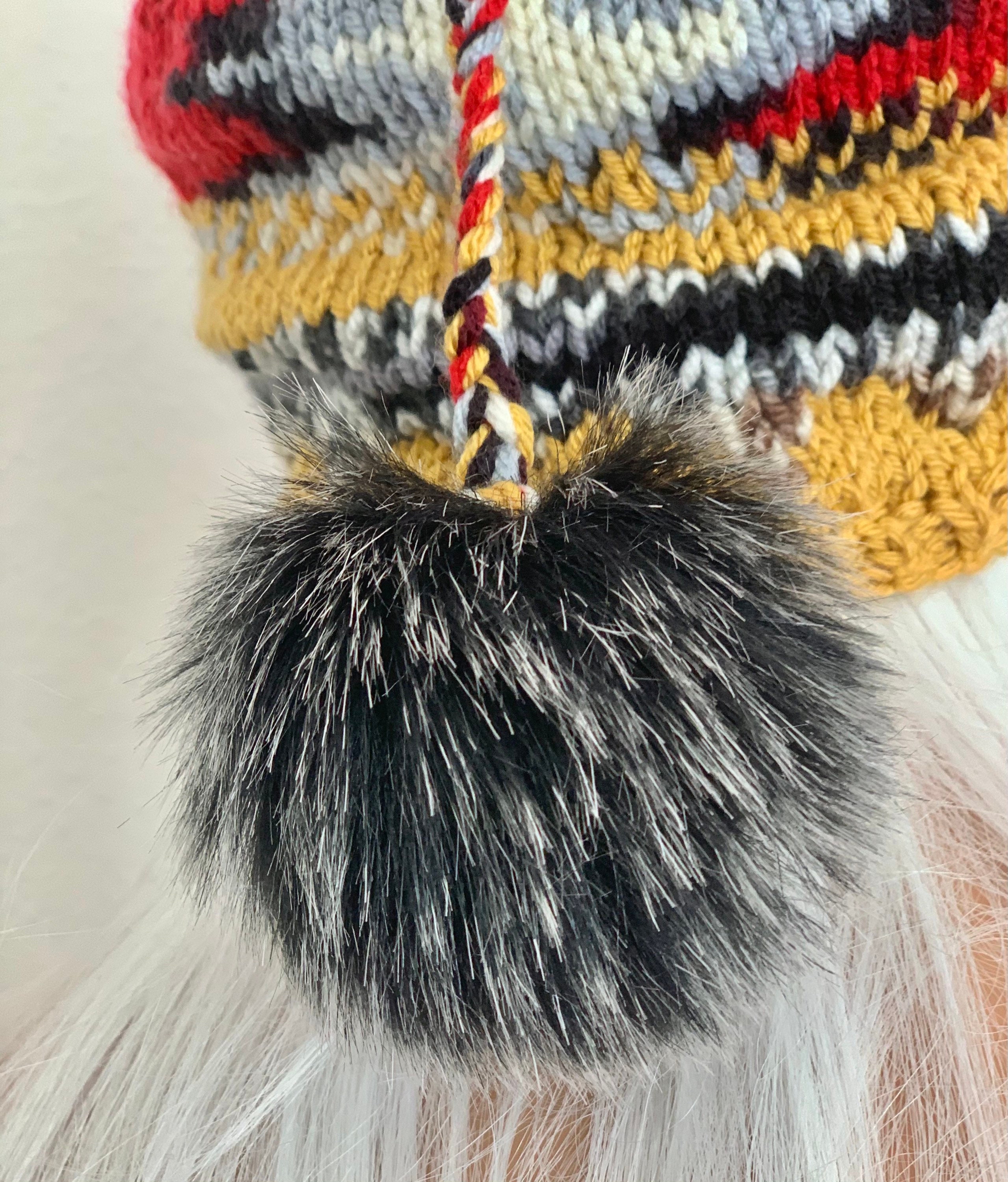 Hand Knits 2 Love Slouch Beanie Hat Cap Designer Ombre Faux  display picture 2
