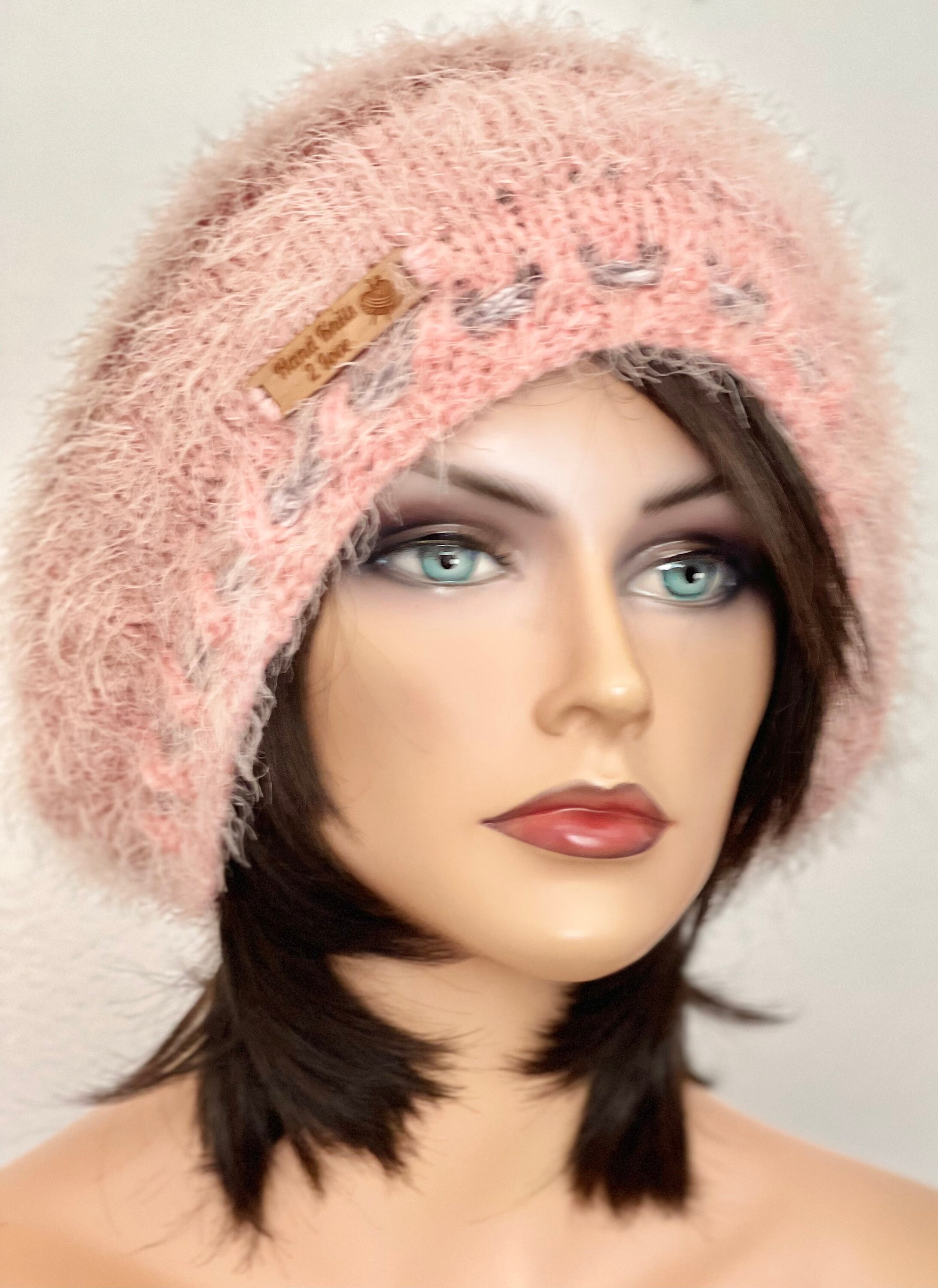 Hand Knits 2 Love Slouch Hat Beanie Cap Beret Tam Coral  display picture 3