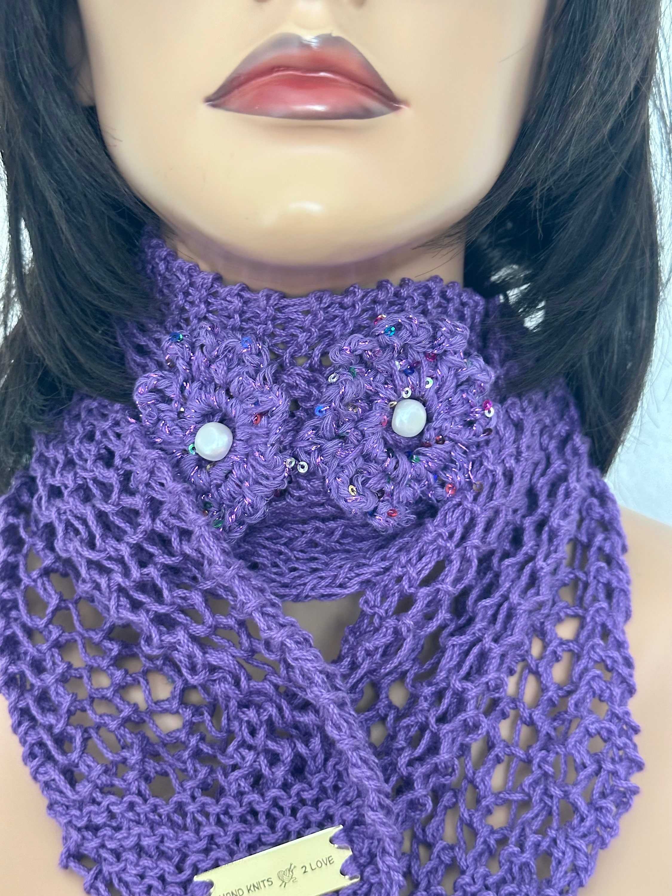 Hand Knits 2 Love Cotton Bandana Scarf Headband Headwrap  display picture 3