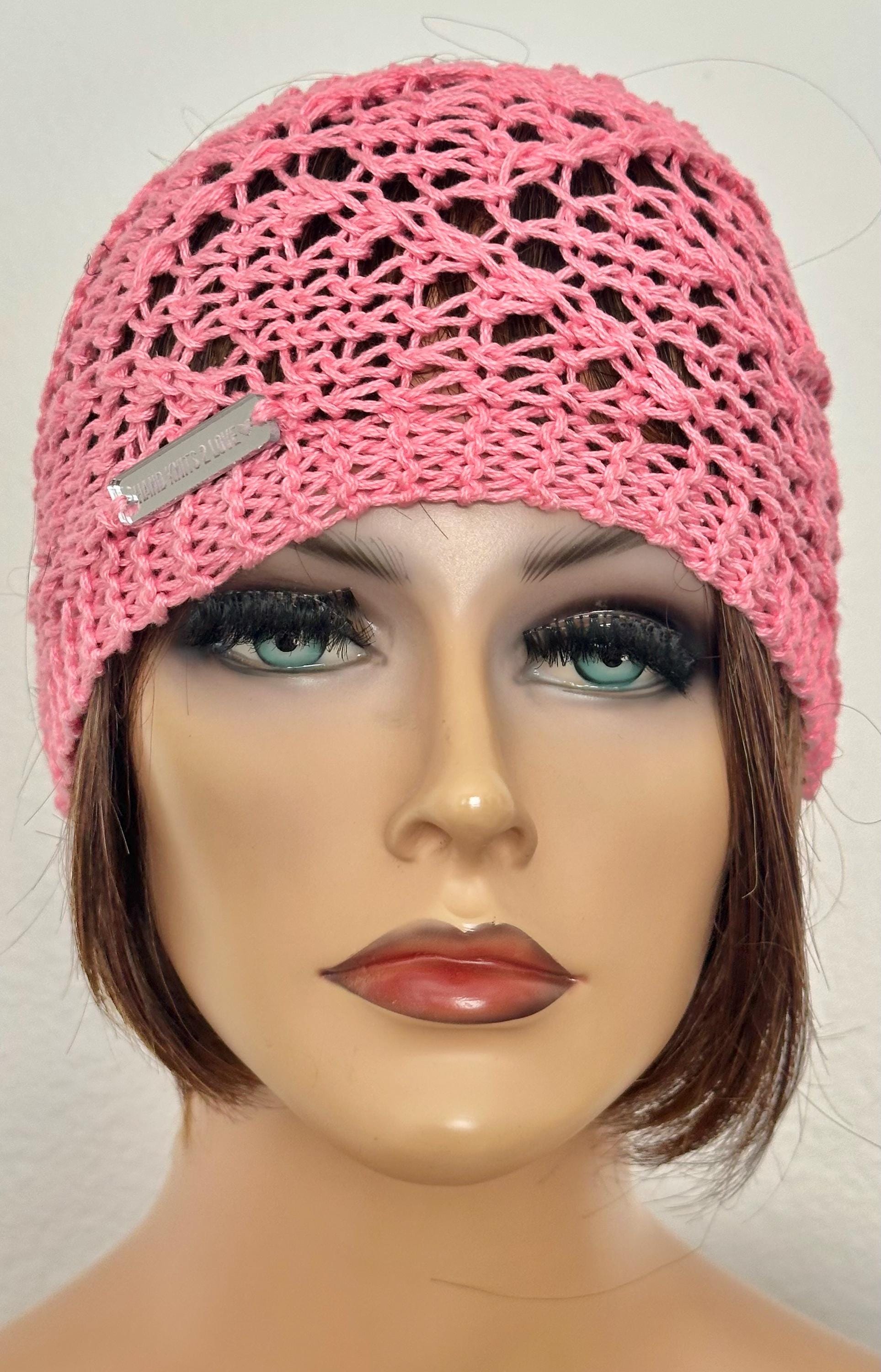 Hand Knits 2 Love Headband Bandana Turban Headwrap Flowers Pink Designer Hair Hand Knits 2 Love Headband Headwrap Bandana Ear-warmer Open  main image 2