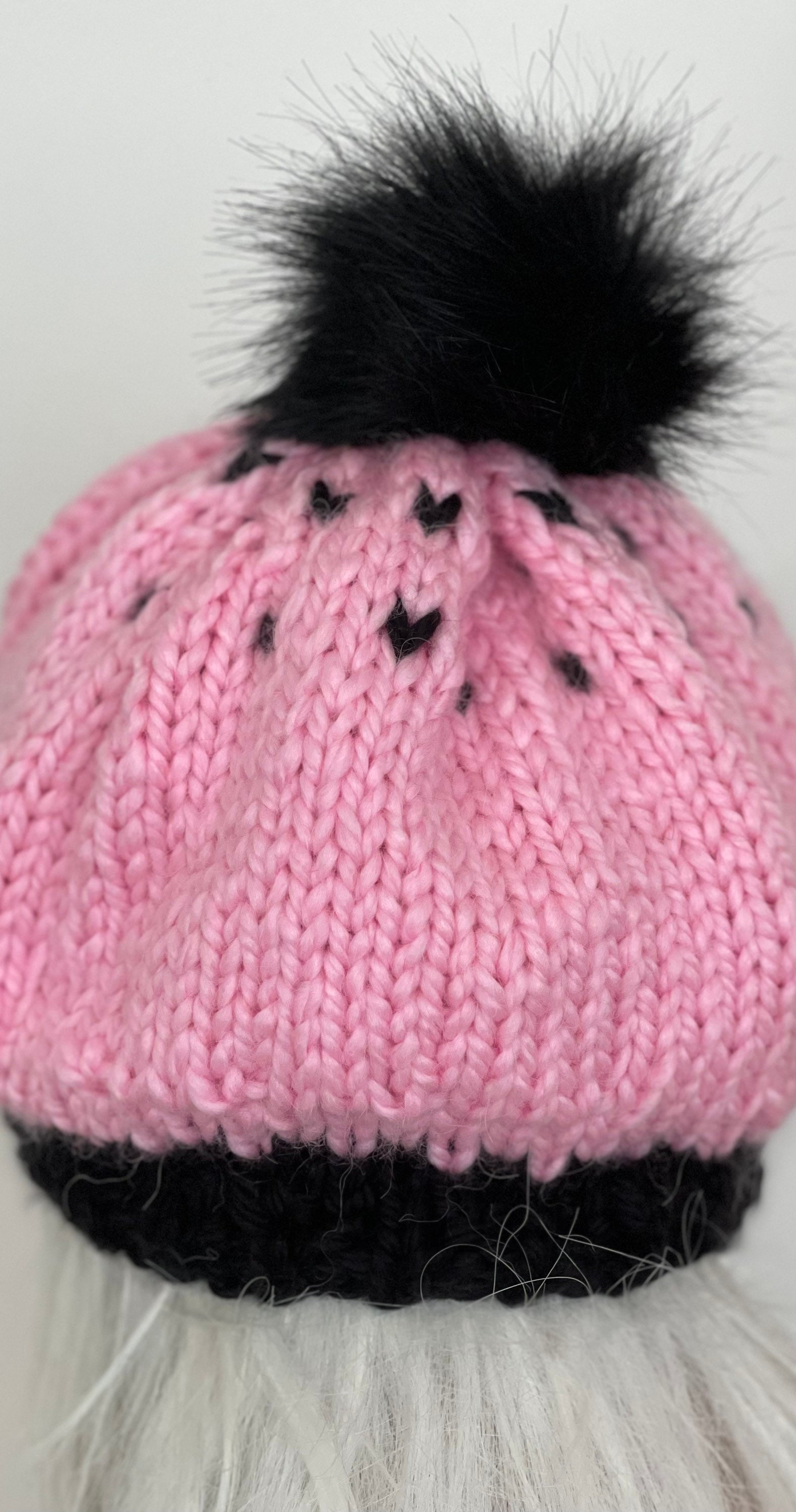 Hand Knits 2 Love Beanie Slouch Cap Designer Fashion Faux  display picture 2