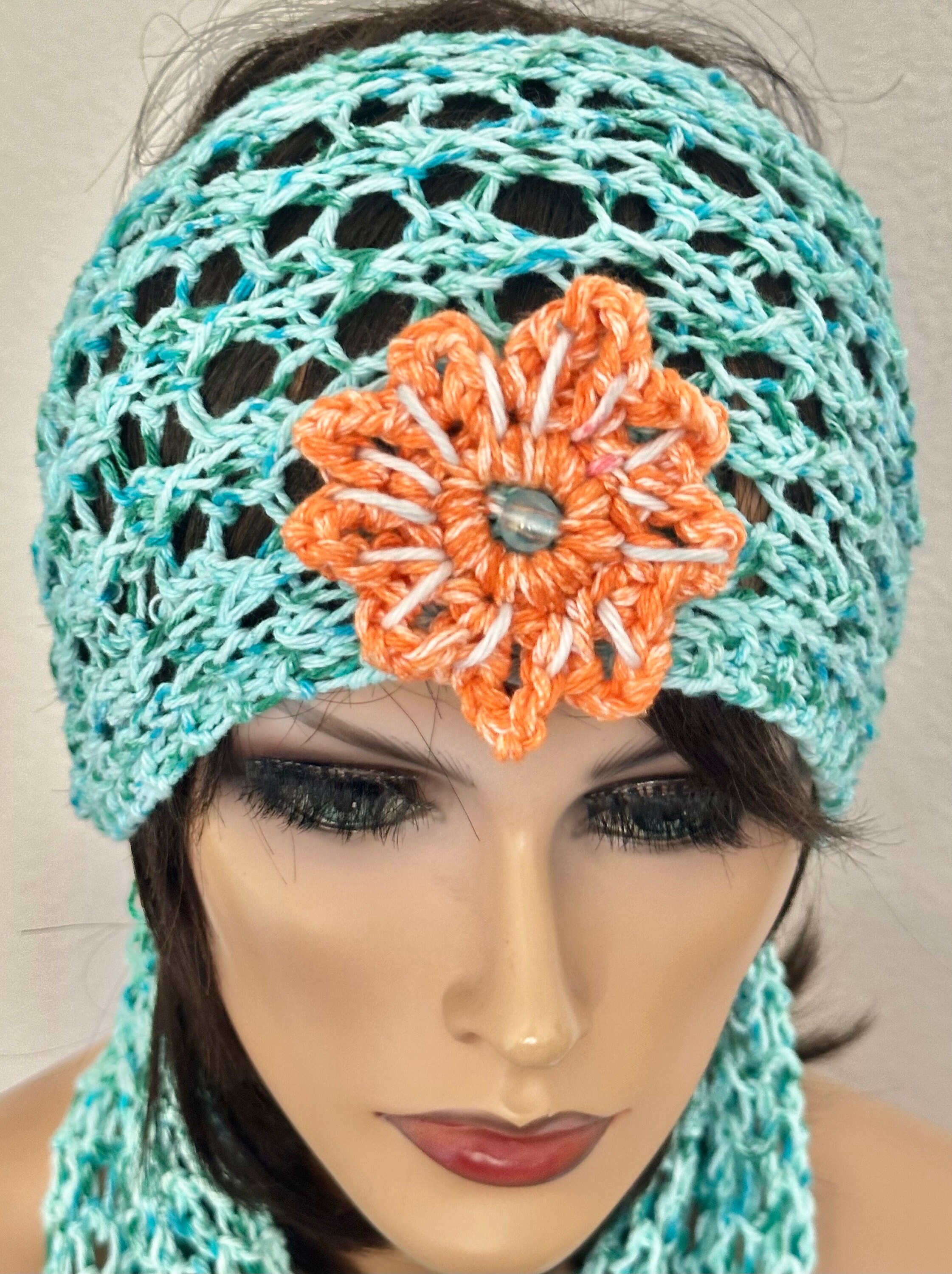 Hand Knits 2 Love Cotton Bandana Scarf Headband Headwrap 