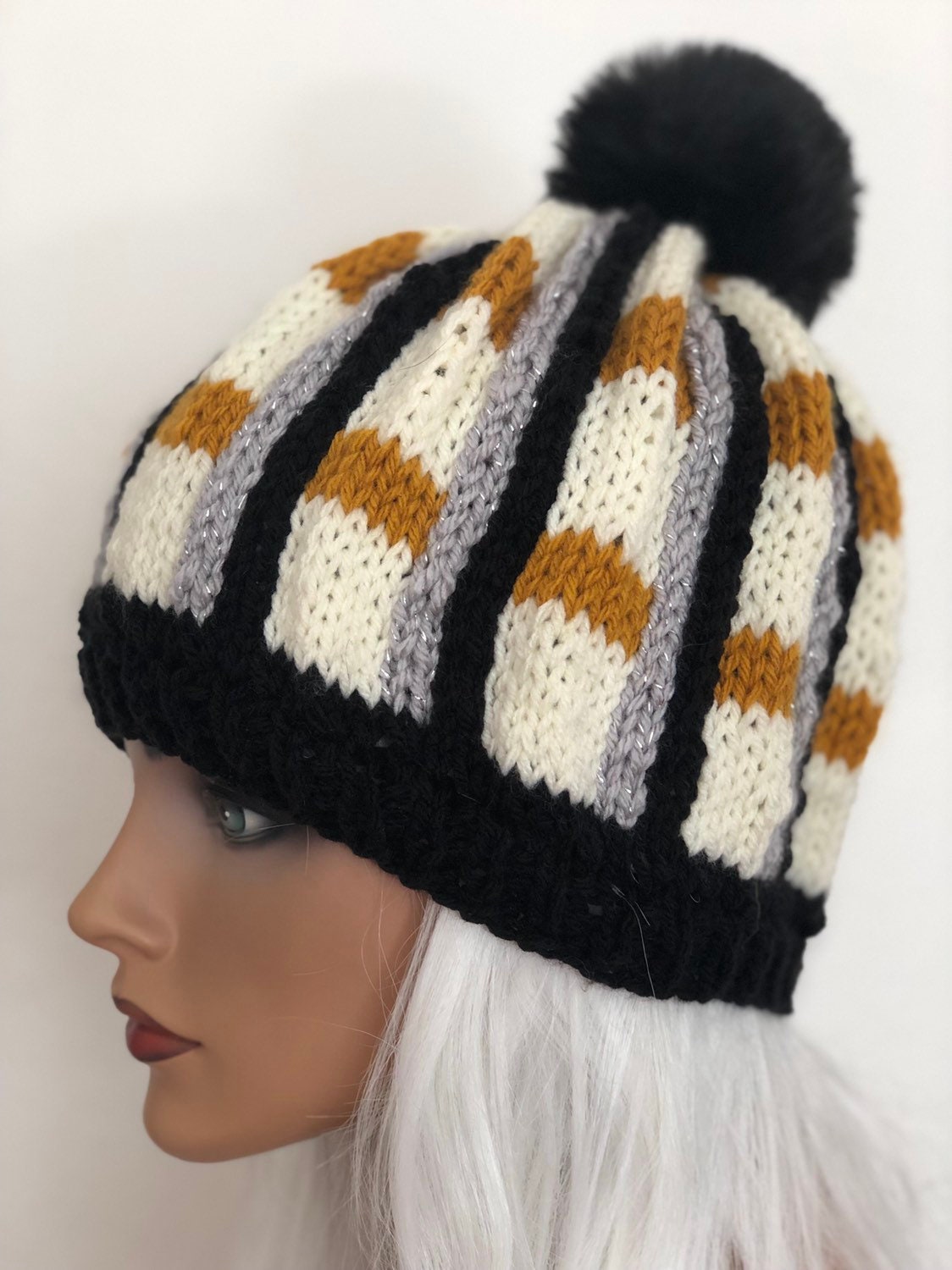 【ファッション好きが選ぶ人気ブランドランキング】 Knits Hand 2 Designer Checkers Plaid Cap Hat Beanie Love 帽子
