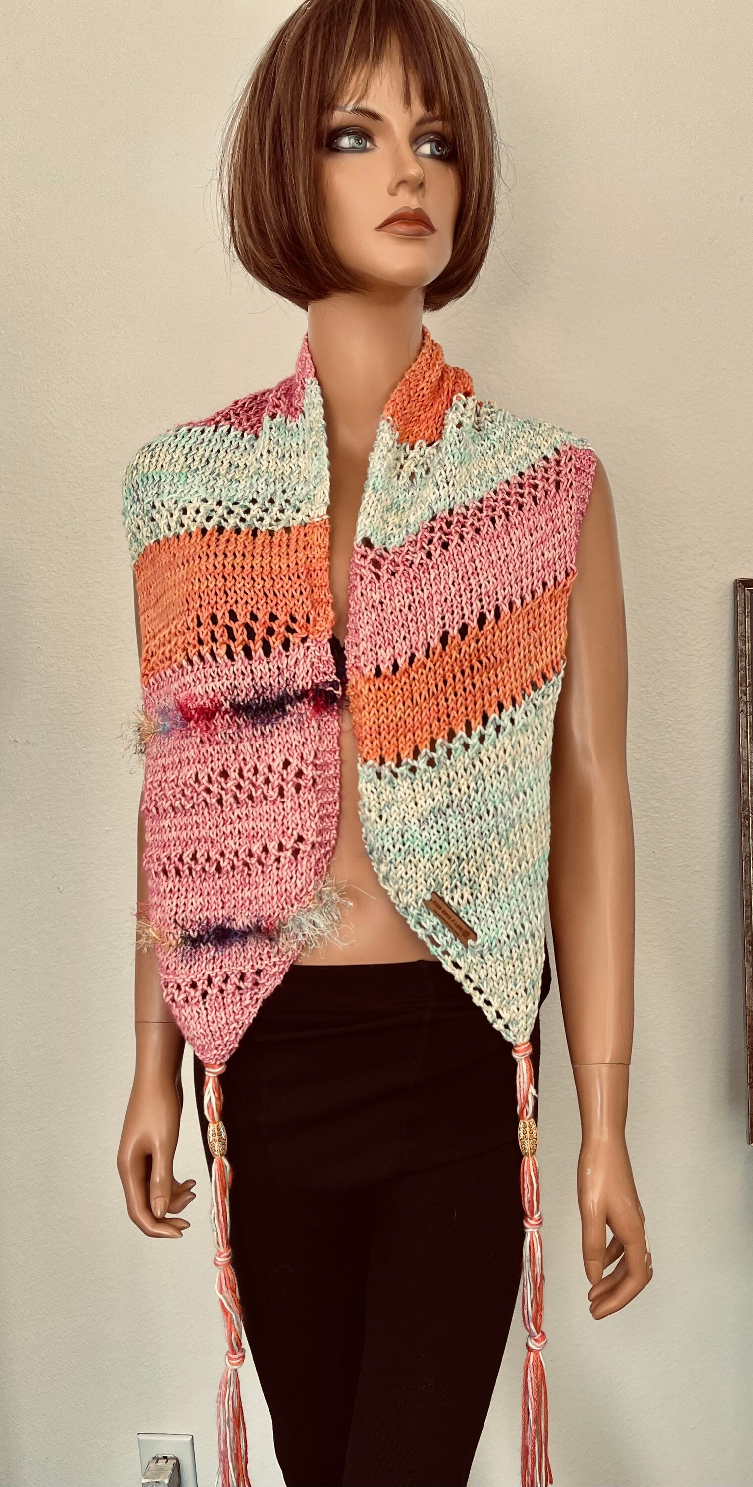 Hand Knits 2 Love Cotton Bandana Scarf Headband Cap 