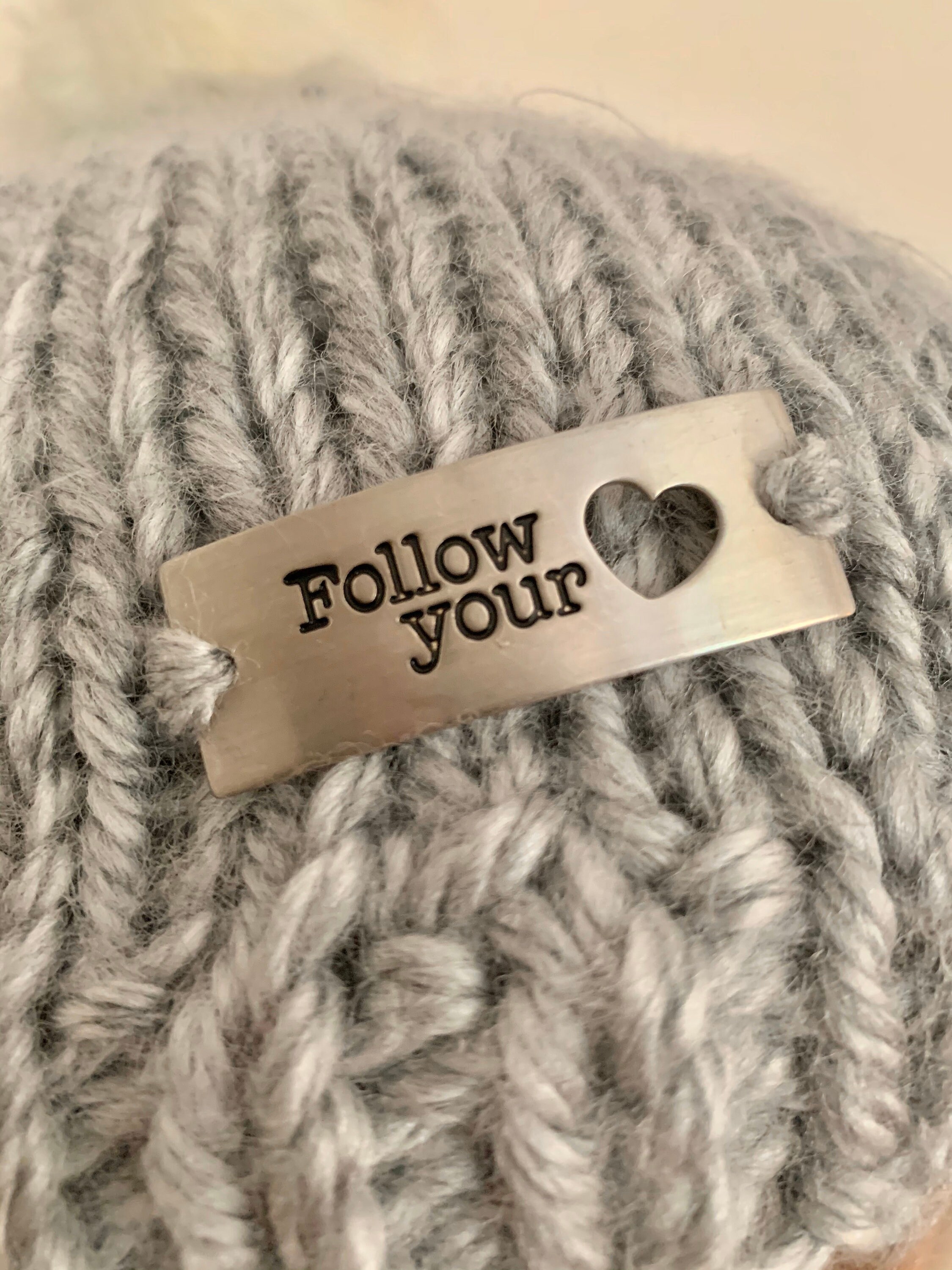 Hans Knit’s 2 Love Beanie Hat Cap Silver Designer Hand Knits 2 Love Beanie Hat Cap Silver Grey Follow Your  main image 3