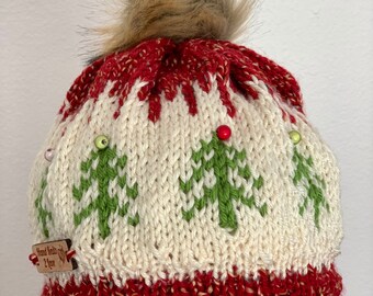 Hand Knits 2 Love Beanie Hat Slouch Cap Handmade Designer  display picture 2
