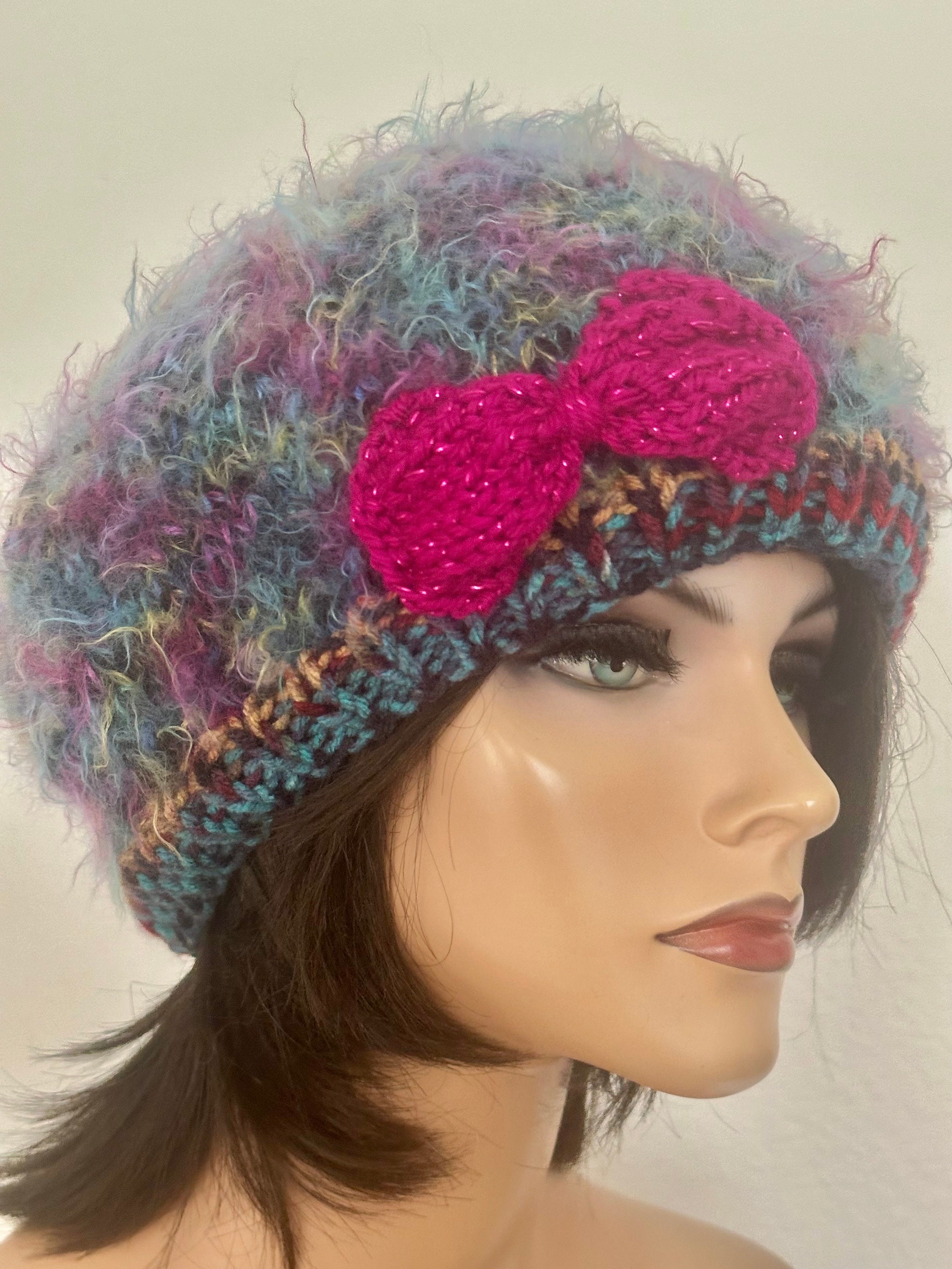 Hand Knits 2 Love Slouch Hat Beanie Beret Cap Tam Ombré  display picture 3