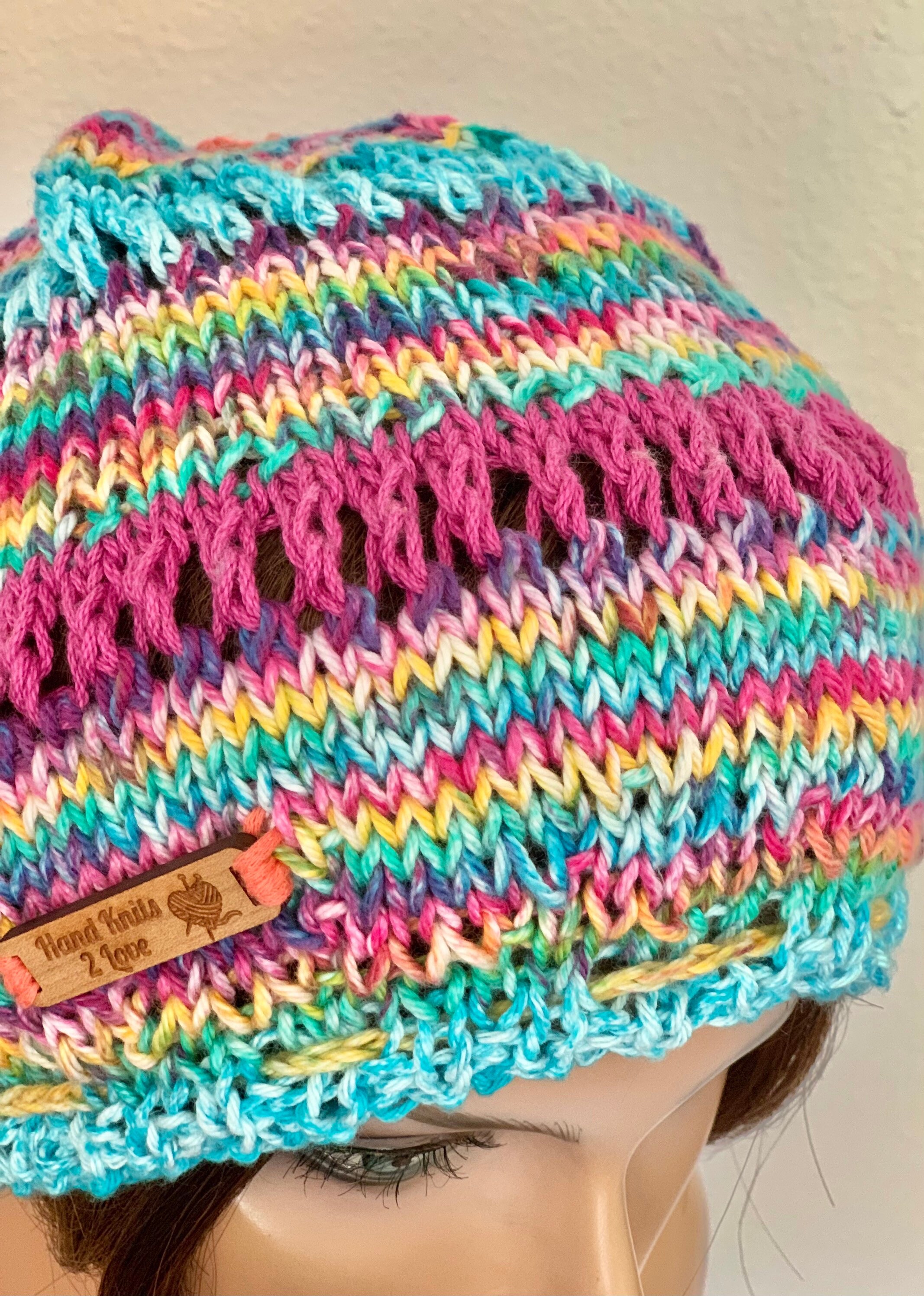 Hand Knits 2 Love Cotton Slouch Cap Hat Beanie Beret Tam  display picture 3