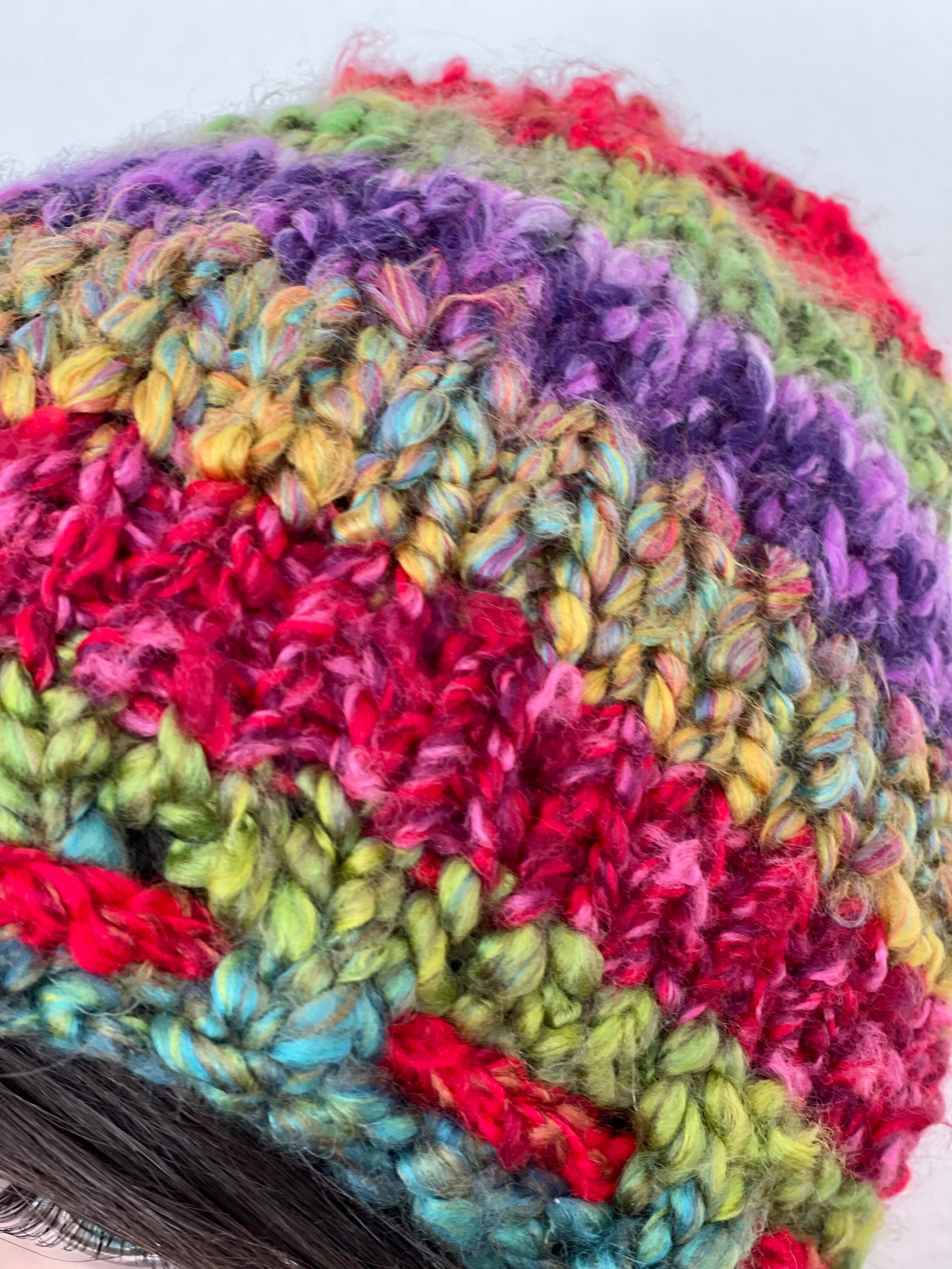 Hand Knits 2 Love Beanie Hat Cap Boucle Multicolors Tassel  display picture 1