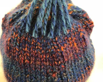 Hand Knits 2 Love Hat Scarf Set Beanie Shawl Pockets Fringe  display picture 3