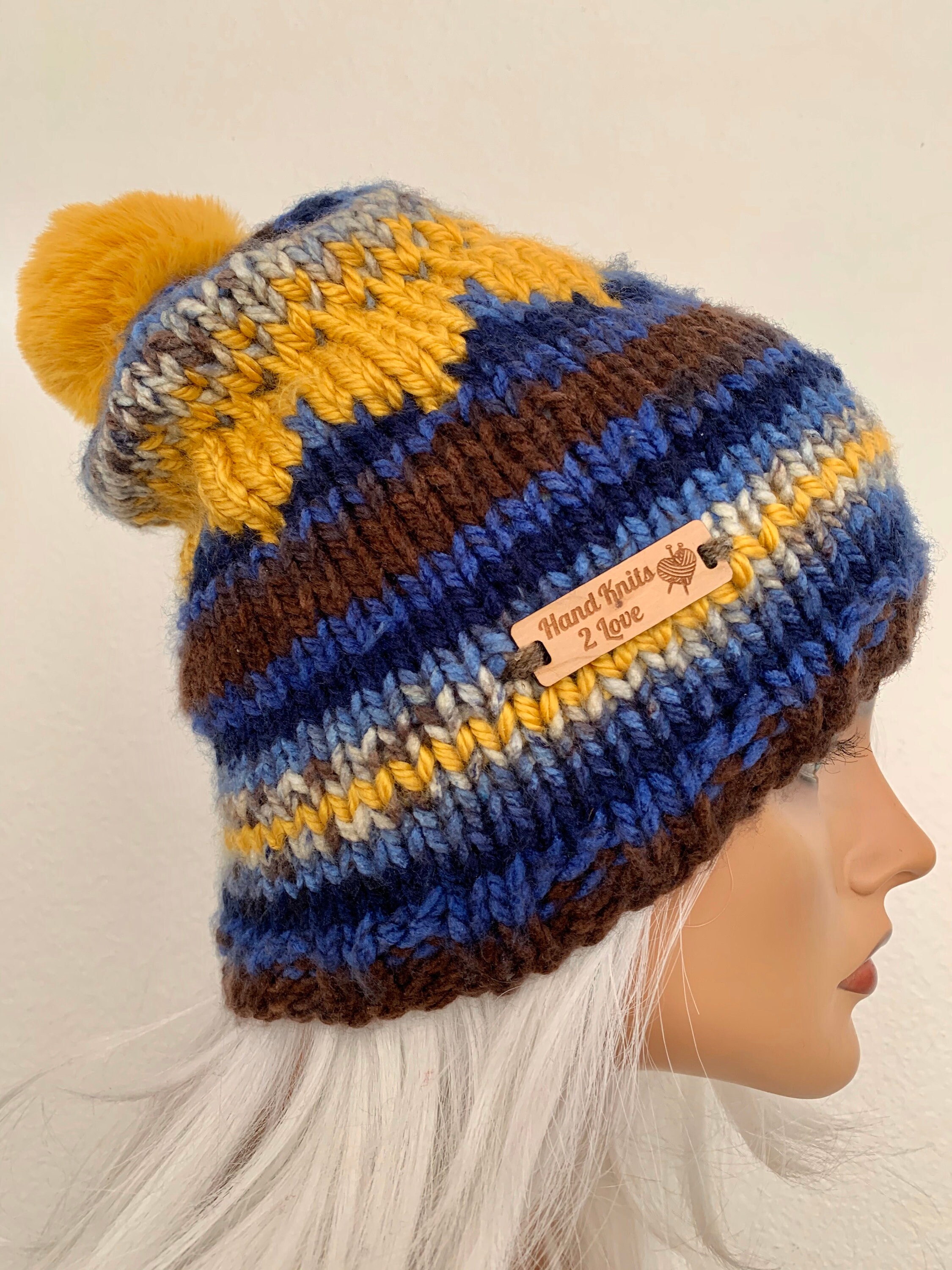 Hand Knits 2 Love Slouch Beanie Hat Cap Fair-isle m50846987342_1.jpg main image 3
