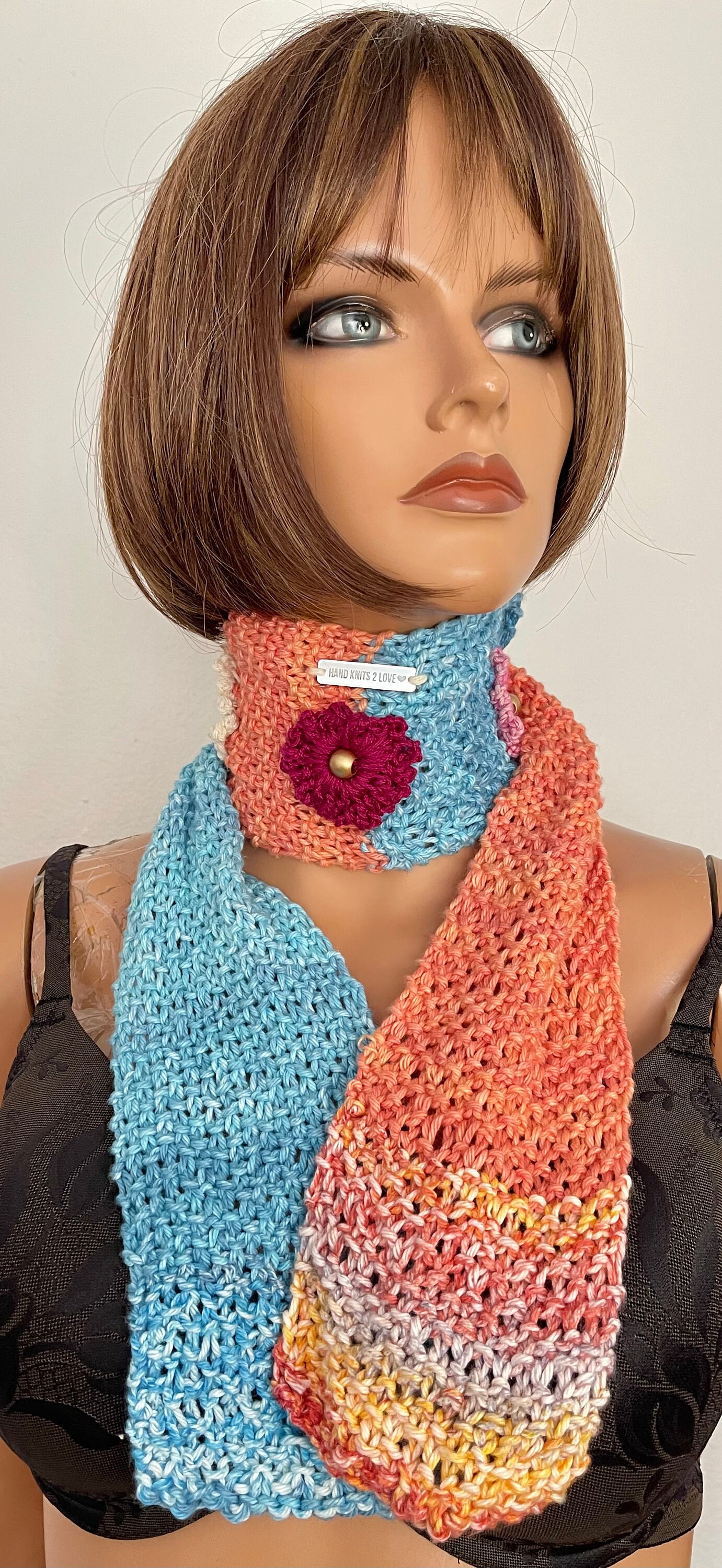Hand Knits 2 Love Cotton Bandana Headbabd Headwrap Scarf 