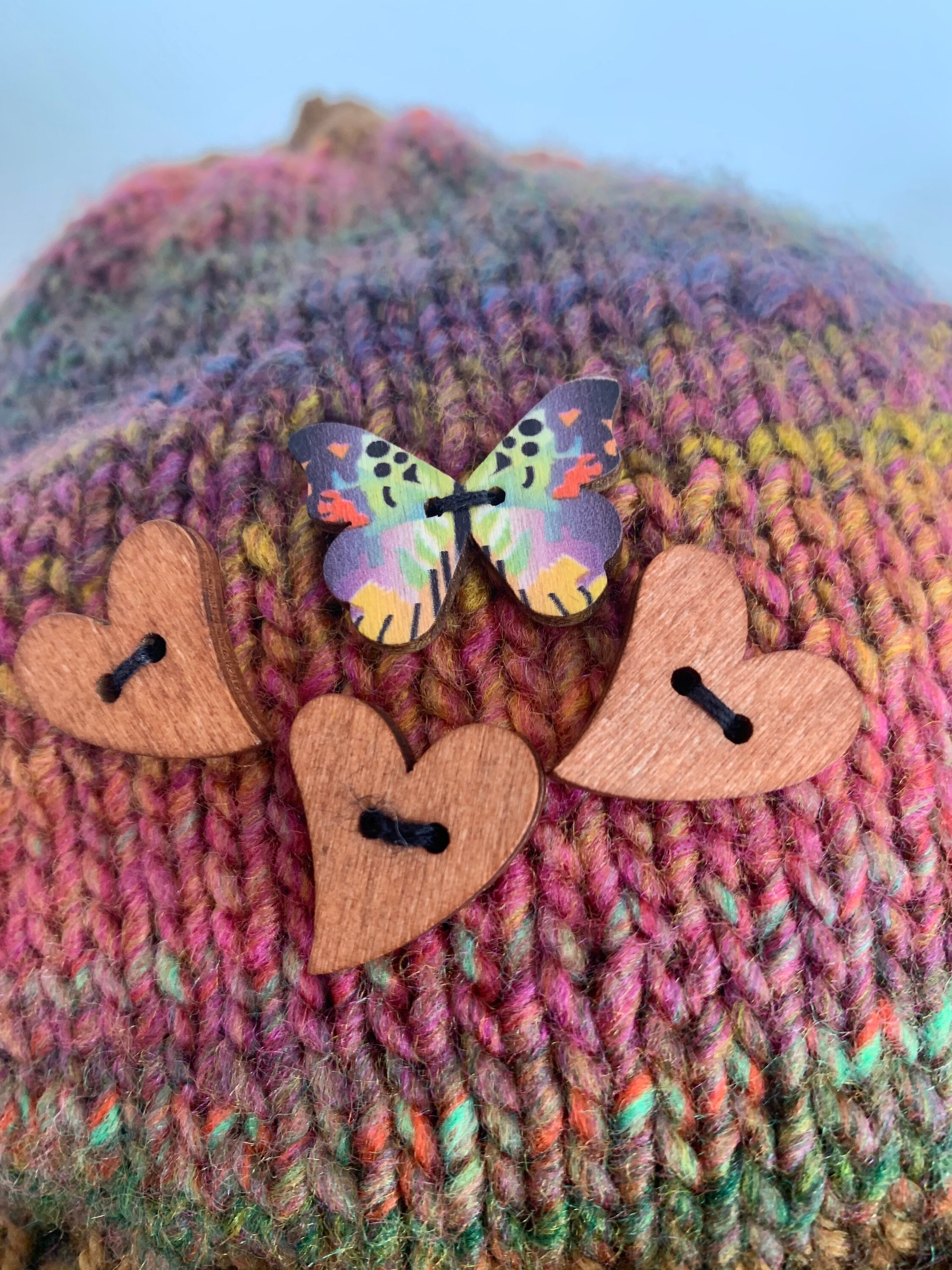 Hand Knits 2 Love Slouch Beanie Hat Tam Ombré Bow Shaggy Designer Purple Blue Hand Knits 2 Love Slouch Beanie Hat Cap Tam Ombre Autumn  main image 3