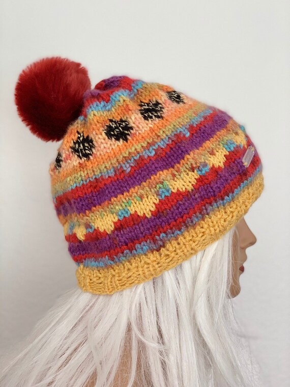 Hand Knits 2 Love Beanie Hat Slouch Cap Designer Fashion 