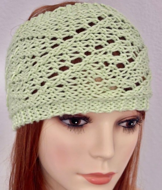 Hand Knits 2 Love Headband Bandana Headwrap Flower Lace Mint  display picture 3