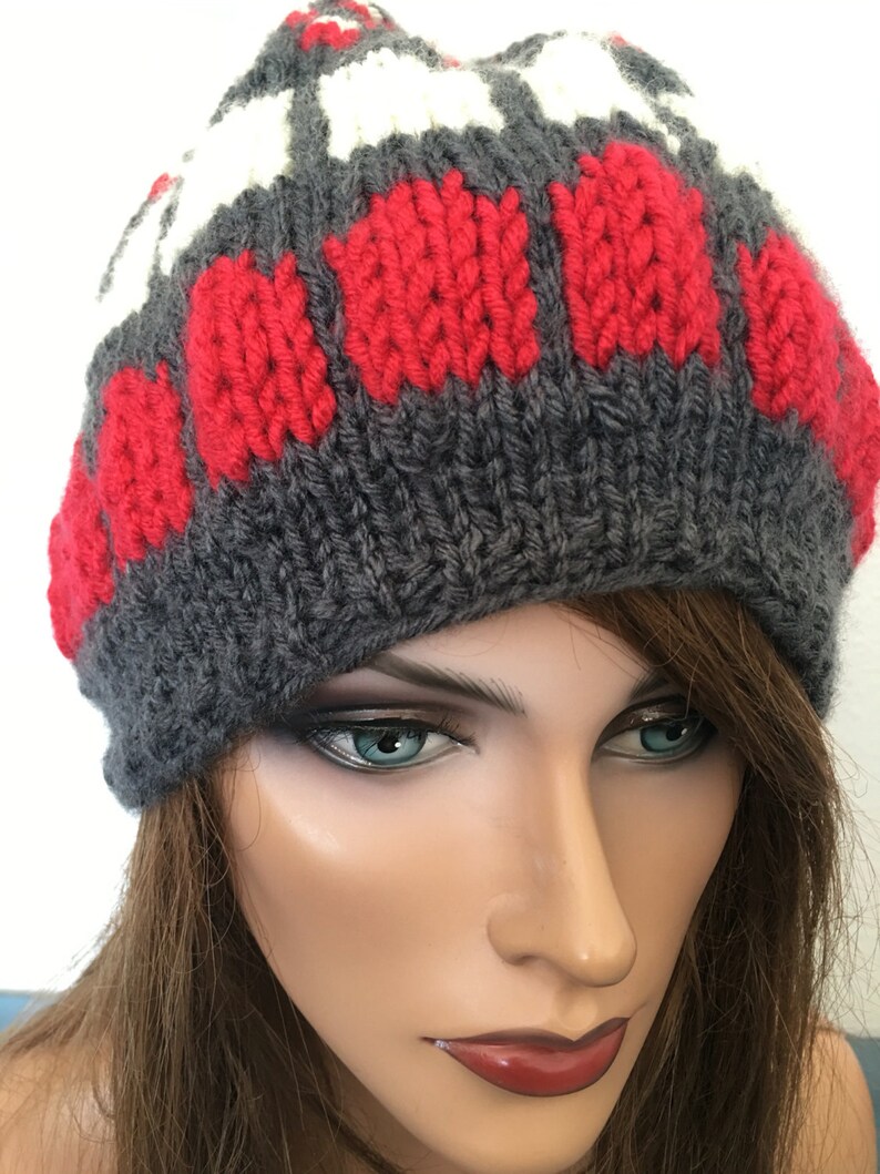Hand Knit Beanie Slouch Designer Fashion Hip Snow Ski Etsy