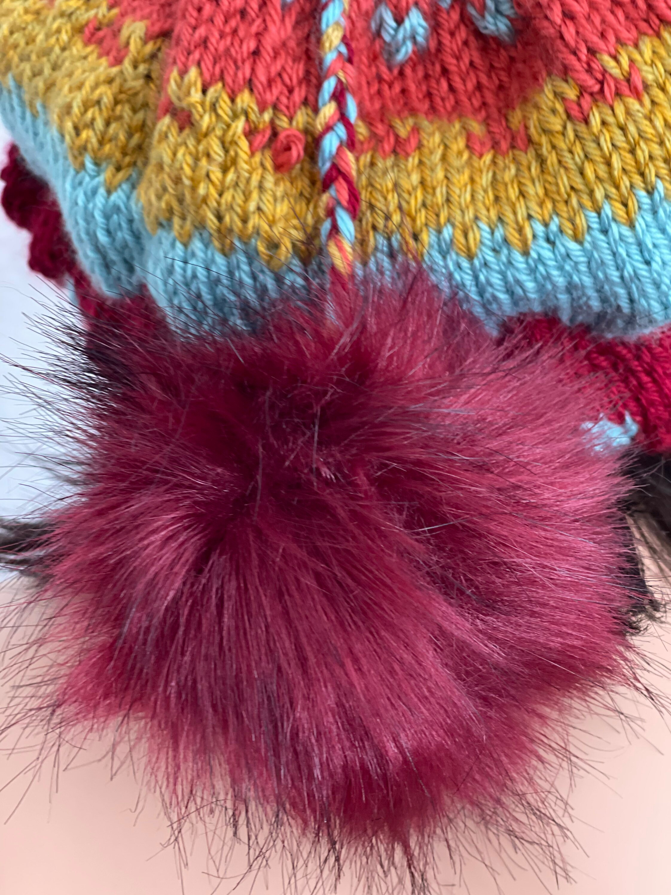 Hand Knits 2 Love Slouch Hat Beanie Cap Beret Tam Fair-isle 