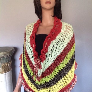 Hand Knit Shawl Wrap Caplet Beret Designer Hip Fashion Summer Lace Multicolor Bohemian Adjustable Versatile Gift Feminin Romantic Birthday