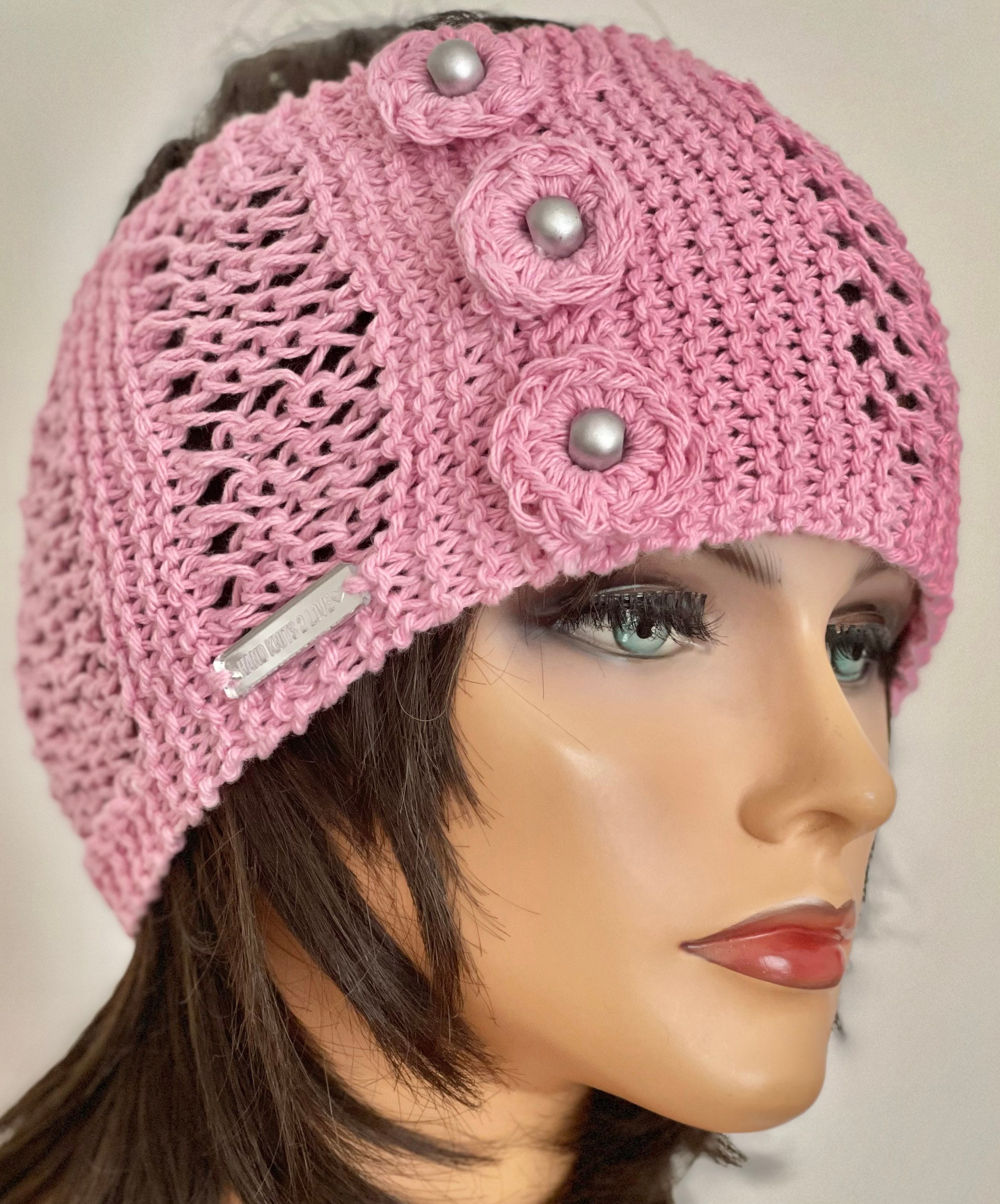 Hand Knits 2 Love Cotton Headband Headwrap Bandana Turban 
