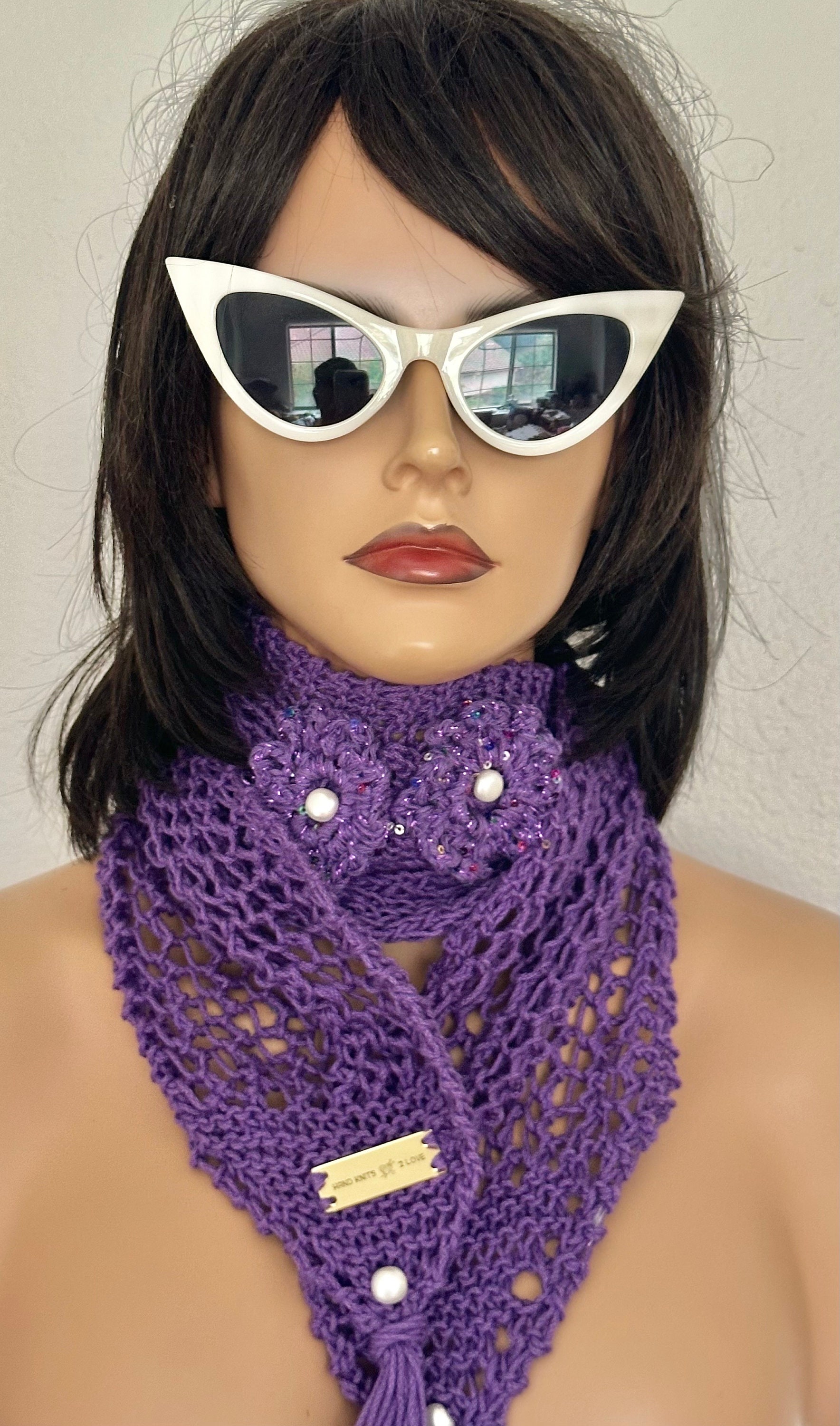 Hand Knits 2 Love Cotton Bandana Scarf Headband Headwrap  display picture 1