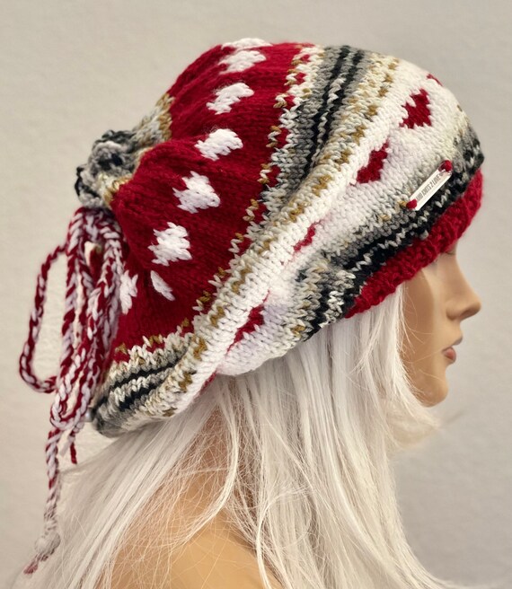 Hand Knits 2 Love Slouch Beanie Cap Neck-warmer Fair-isle  display picture 1