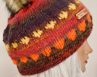 Hand Knits 2 Love Beanie Hat Cap Slouch Designer Fashion  display picture 1