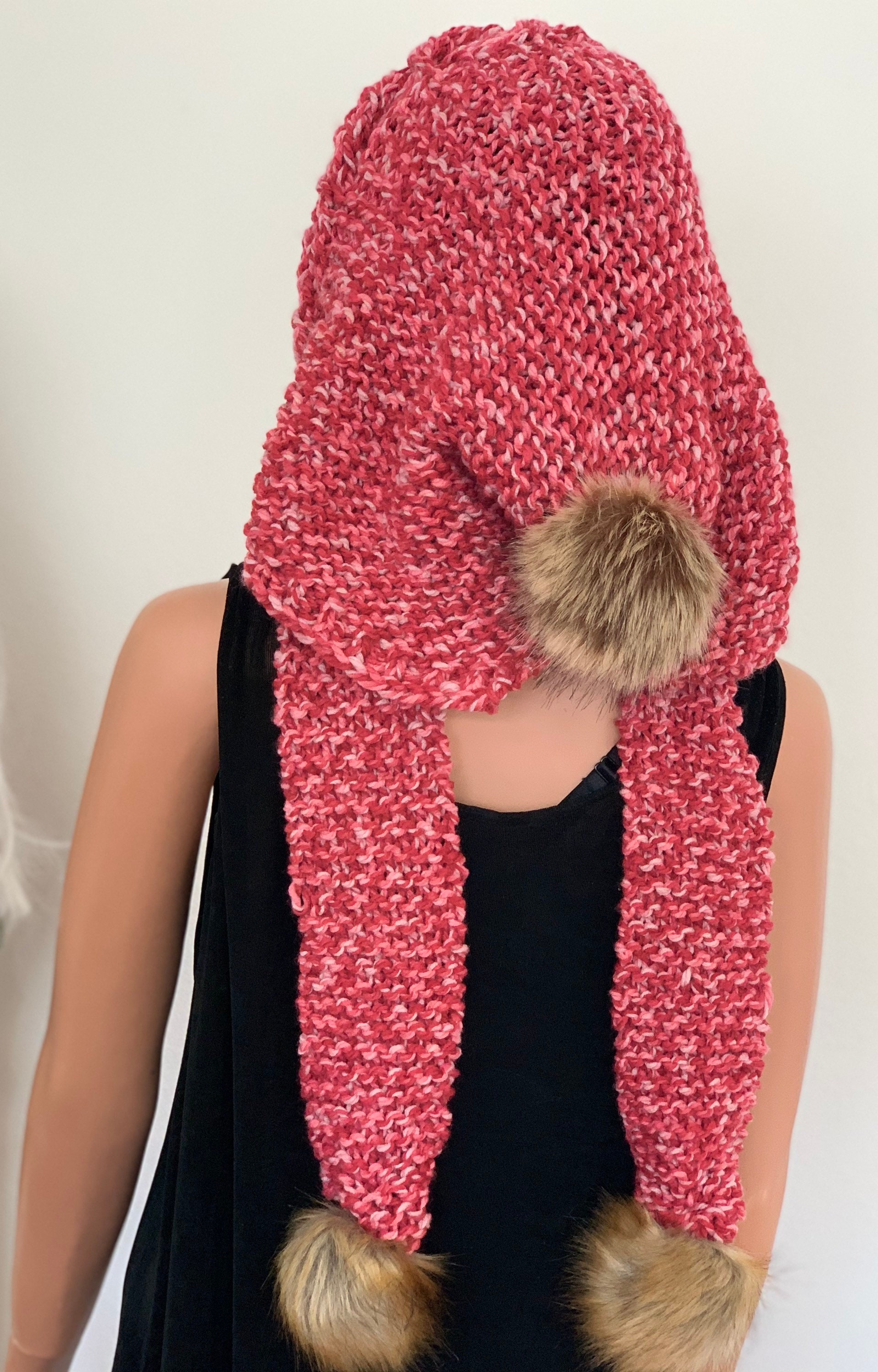 Hand Knits 2 Love Hoodie Scarf Cowl Neck Warmer Hat Beanie 