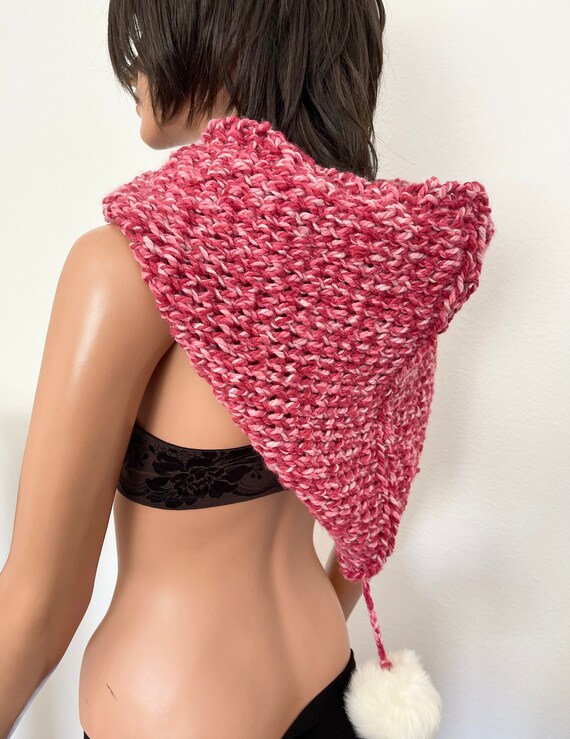 Hand Knits 2 Love Hoodie Hat Cowl Neck-warmer Cap Beanie  display picture 1