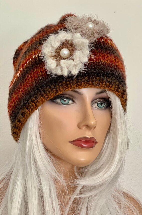 Buy Hand Knits 2 Love Slouch Beanie Cap Hat Designer Fashion  display picture 1
