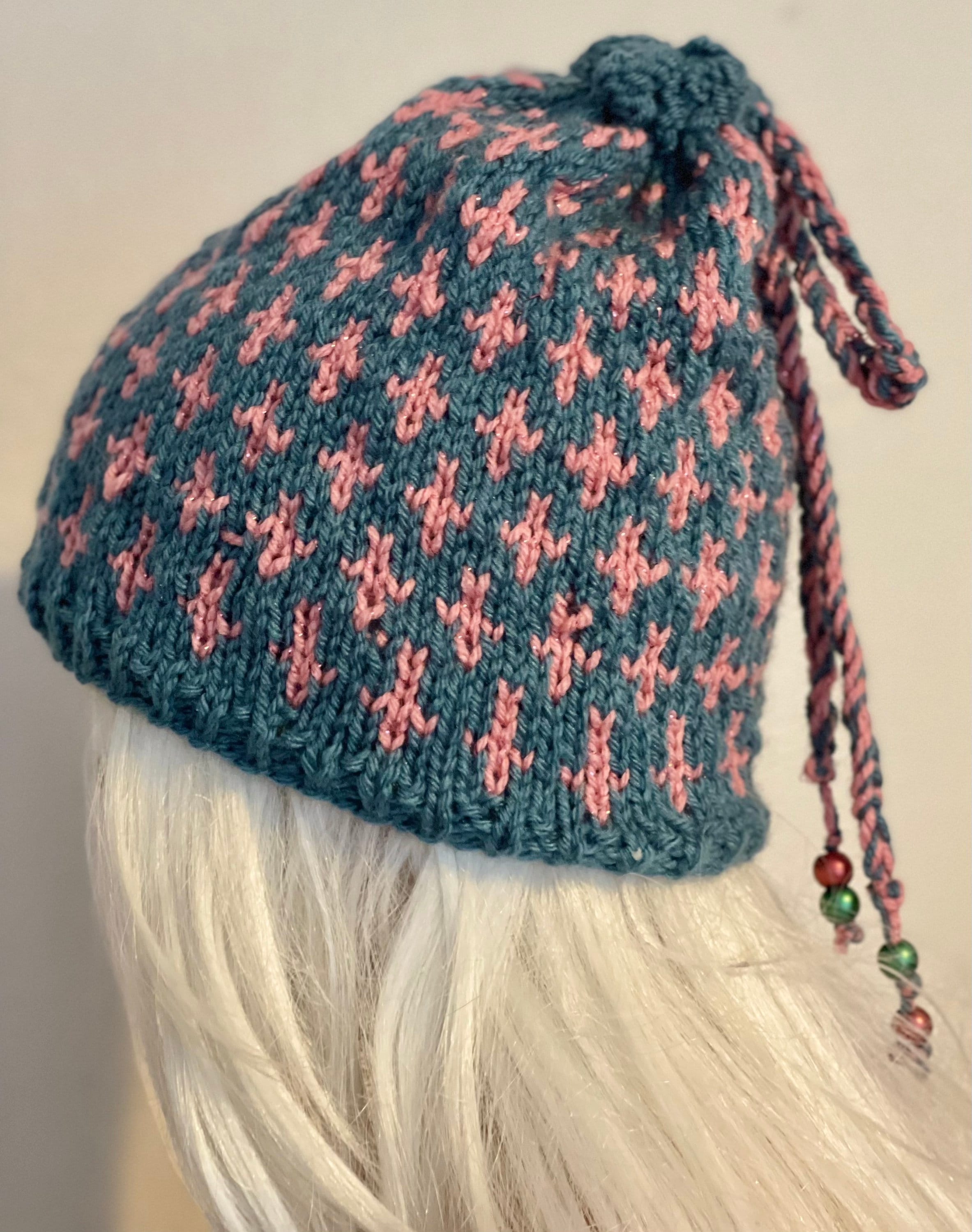 Hand Knits 2 Love Beanie Hat Cap Slouch Fair-isle Designer  display picture 1