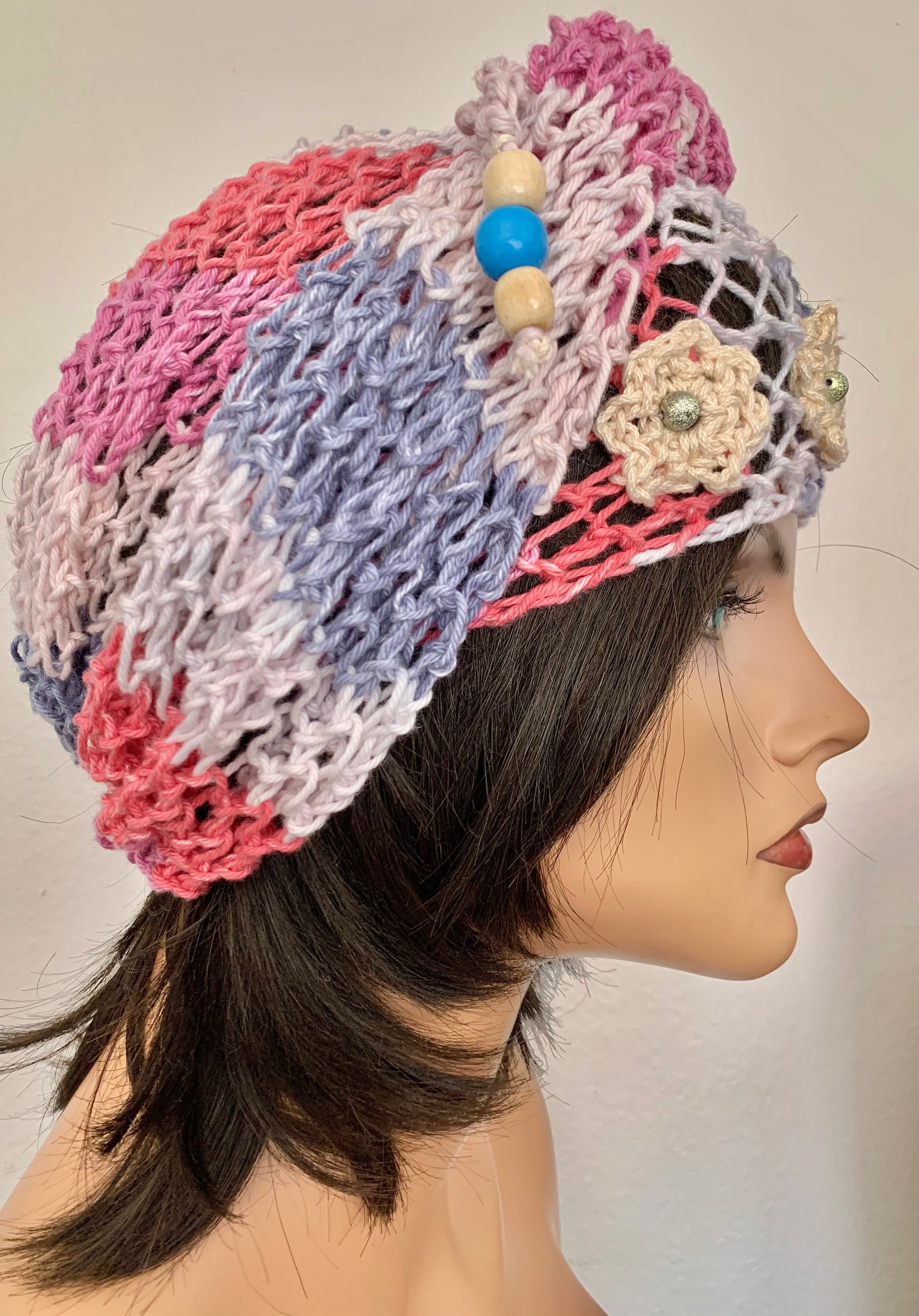 Hand Knits 2 Love Cotton Bandana Scarf Headband Cap Cowl 
