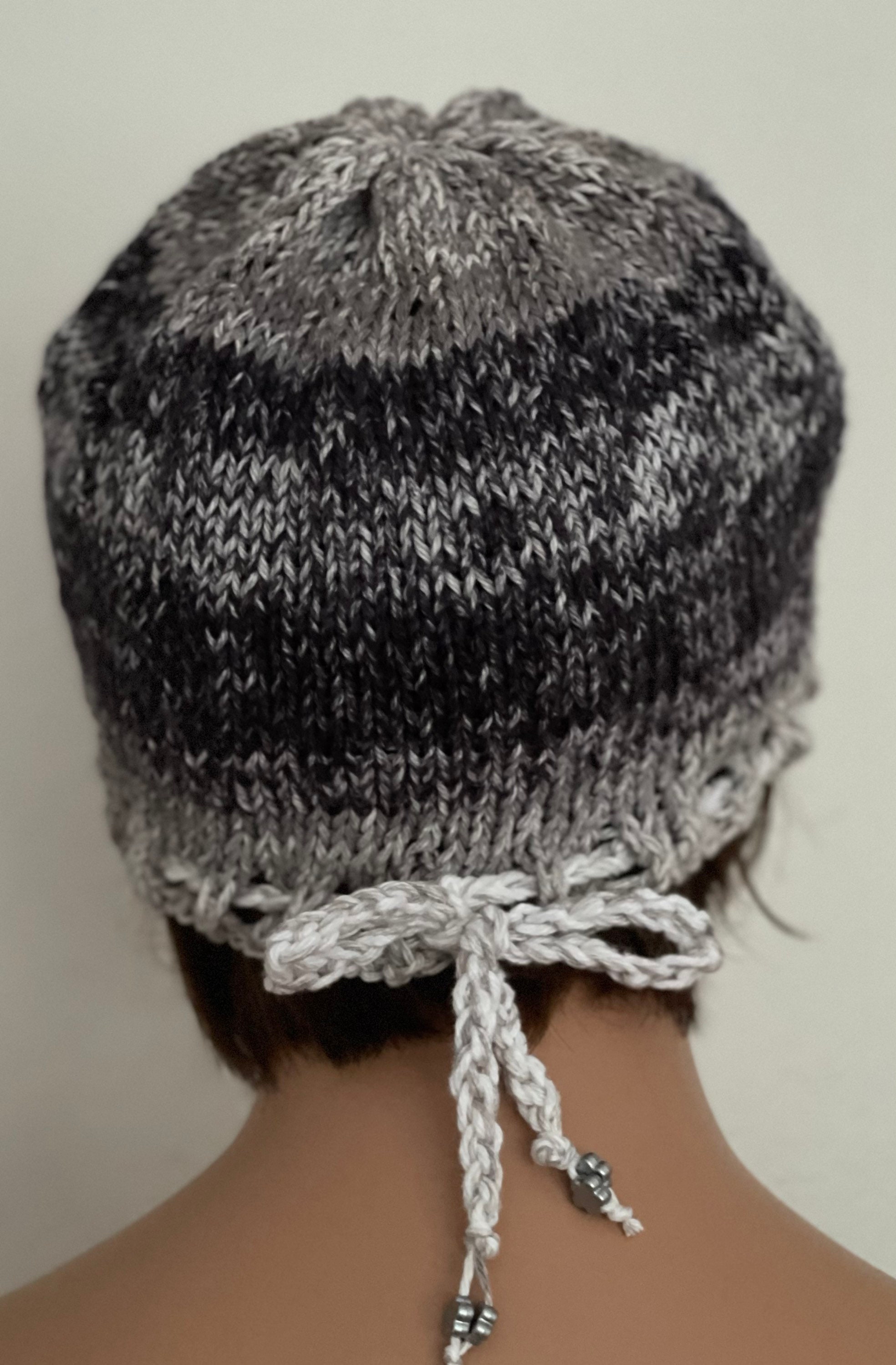 Hand Knits 2 Love Cotton Hat Cap Slouch Ombre Flower 