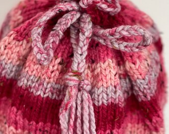 Hand Knits 2 Love Hat Beanie Cap Slouch Ombre Tassels Designer Fashion Chemo Hand Knits 2 Love Slouch Hat Beanie Cap Tassels Designer  main image 3