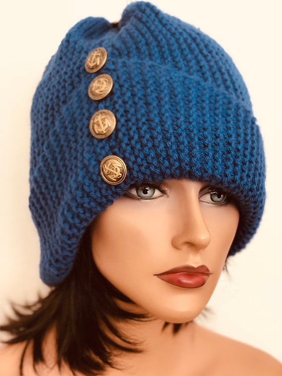 Ship Nautical Anchor Winter Wool Cap Warm Beanies Knitted Hat