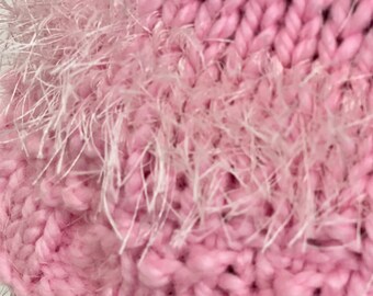 Hand Knits 2 Love Hat Bucket Beanie Cap Pink Tassels  display picture 1