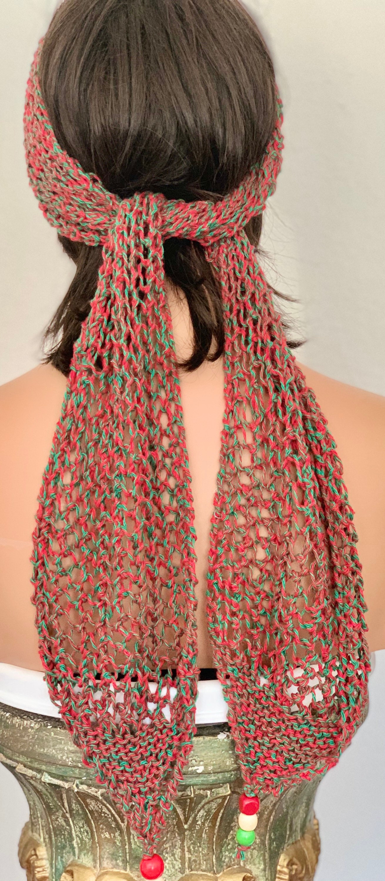 Hand Knits 2 Love Cotton Bandana Scarf Headwrap Headband 