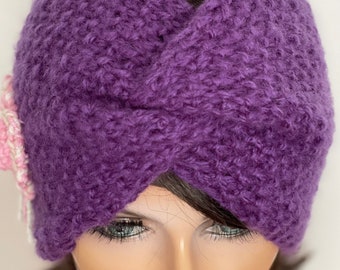 Hand Knits 2 Love Bandana Headband Ear-covers Turban Flower  display picture 3