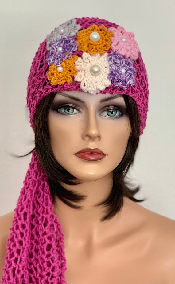 Hand Knits 2 Love Cotton Bandana Scarf Headband Hearscarf  display picture 1