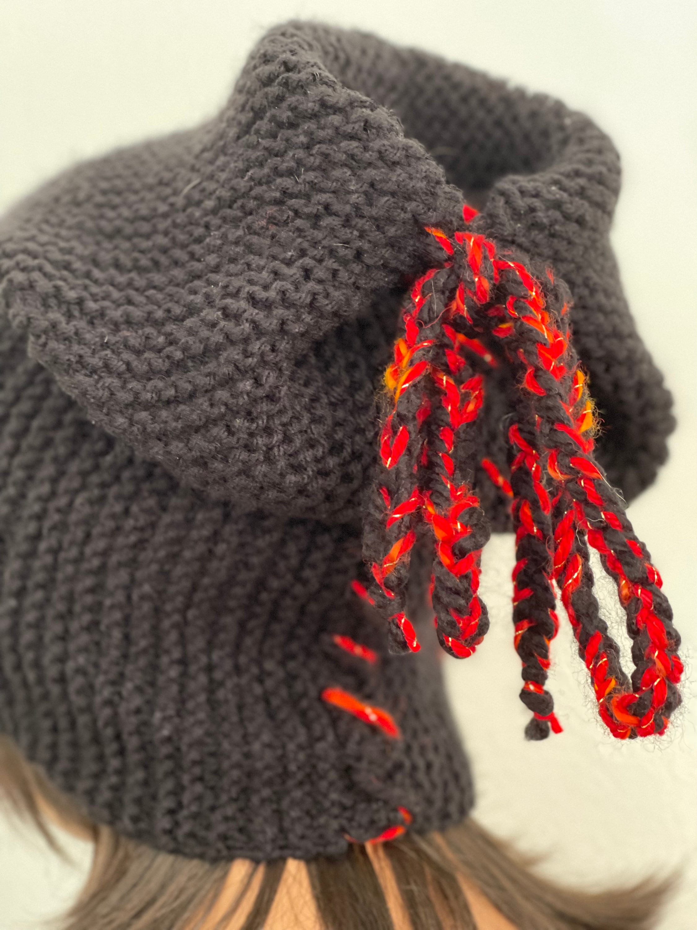 Hand Knits 2 Love Slouch Beanie Hat Cap Mohair Silver Flower Button Stylish Cozy Ballad Floral Knit Beanie - Cozy Hat with Flower Embroidery  main image 4