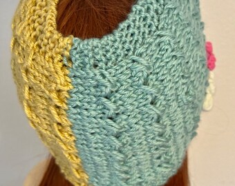 Hand Knits 2 Love Headband Bandana Headwrap Flowers Lacey  display picture 1