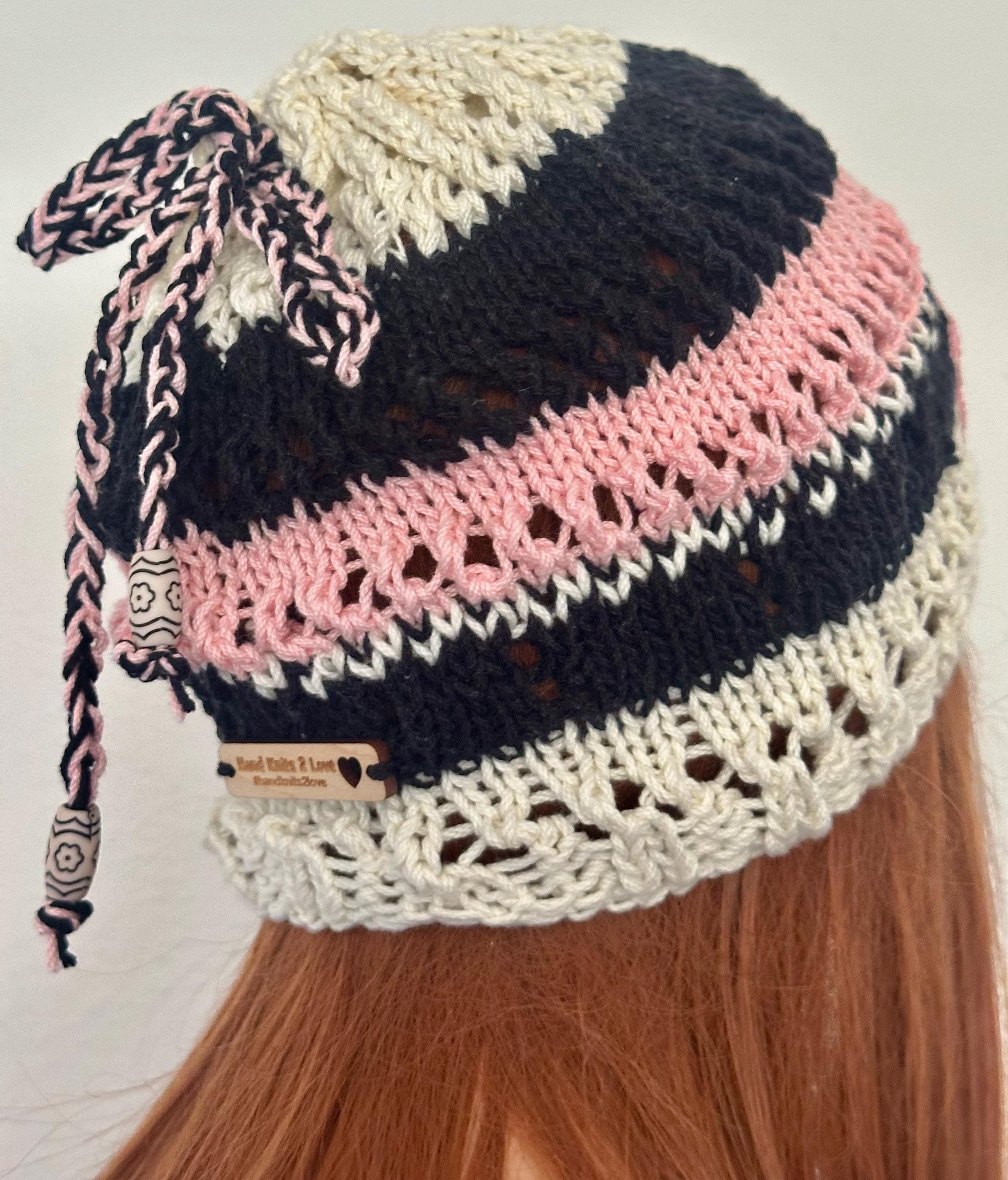 Hand Knits 2 Love Slouch Geanie Hat Tam Designer
Blue Sequences Adjustable Fit Hand Knits 2 Love Cotton Slouch Hat Beanie Cap Beret Tam  main image 4
