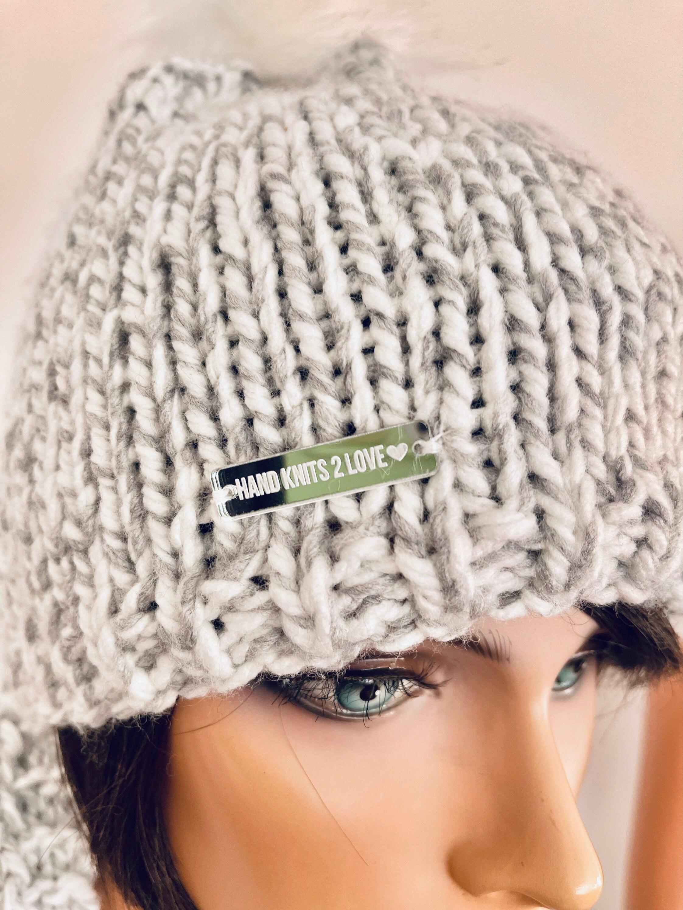 Hand Knits 2 Love Set Beanie Hat Cap Neck-warmer Scarf Faux Fur Pom Pom Designer Hand Knits 2 Love Hoodie Scarf Cowl Neck Warmer Hat Beanie  main image 2
