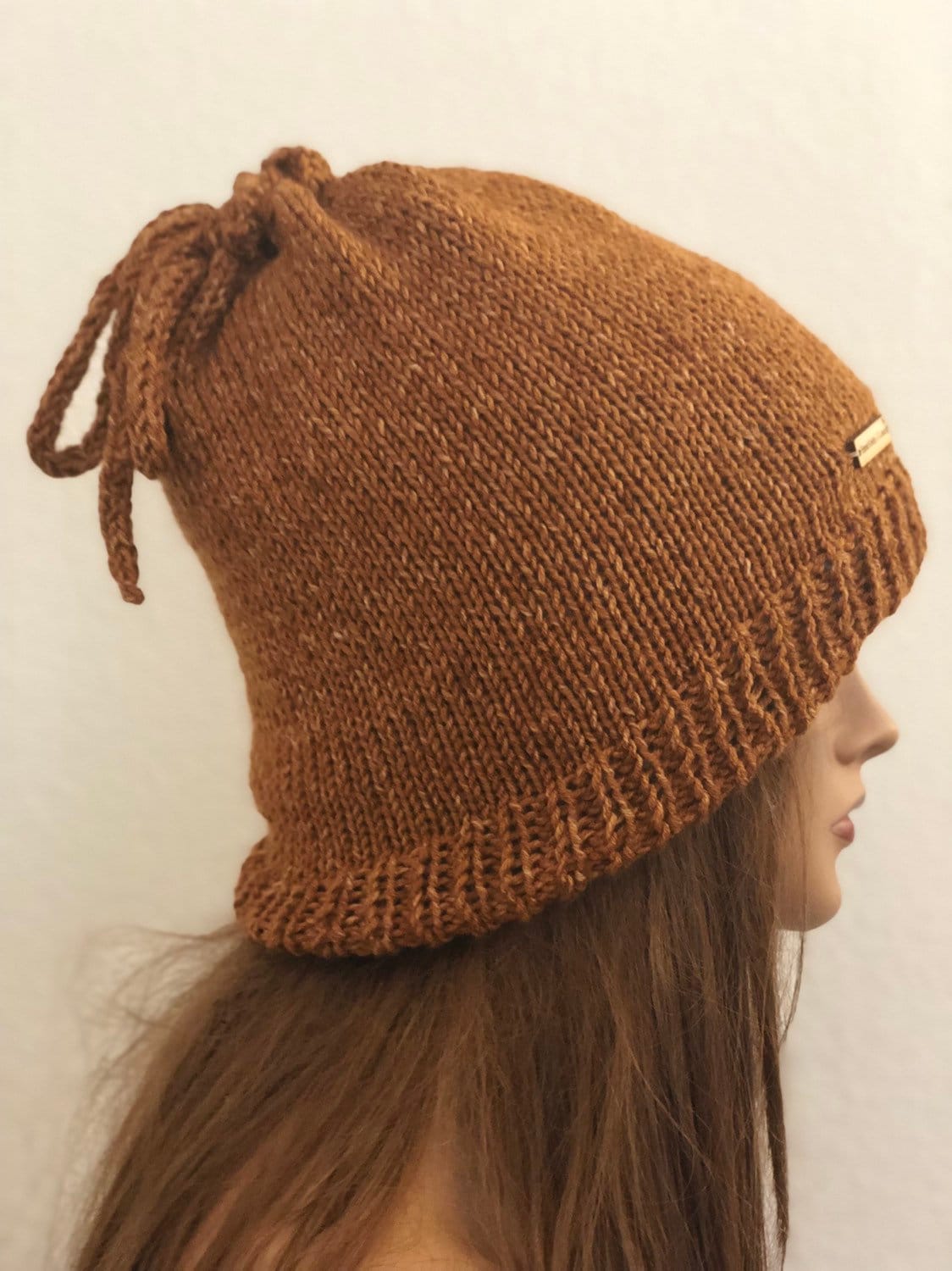 Hand Knits 2 Love Beanie Reversible Two Sided Two Ply Ties  display picture 1